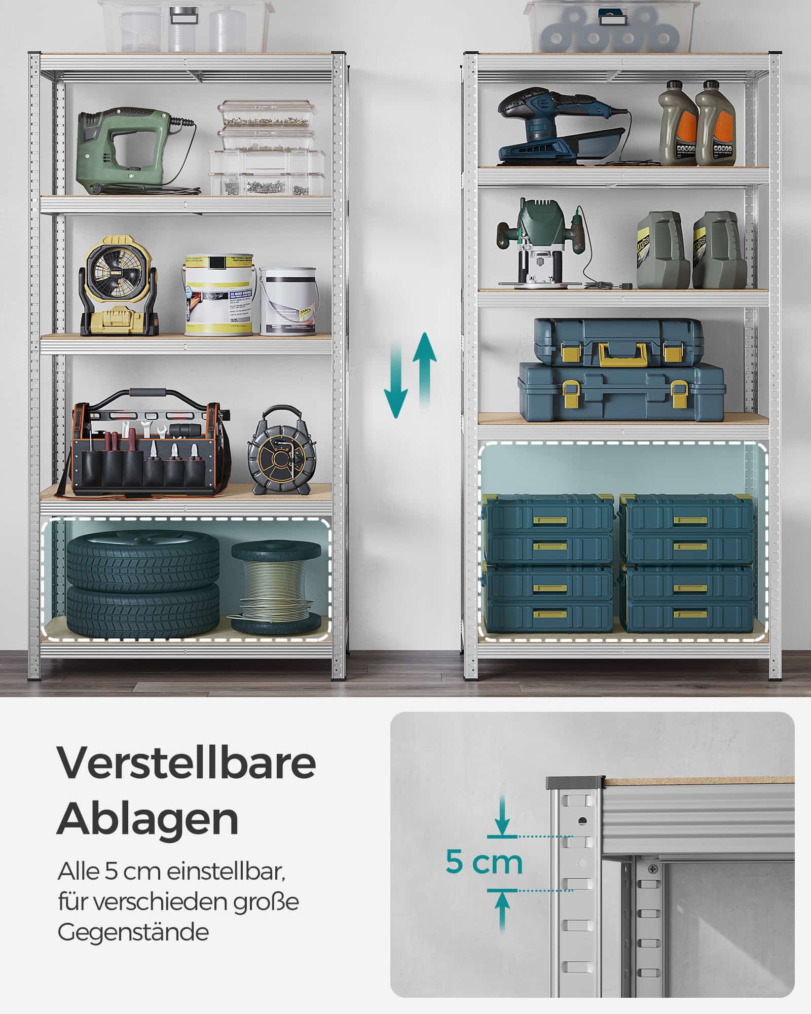 Lagerregal mit 5 Ebenen-B34GLR050E01 Lagerregal mit 5 Ebenen-B34GLR050E01