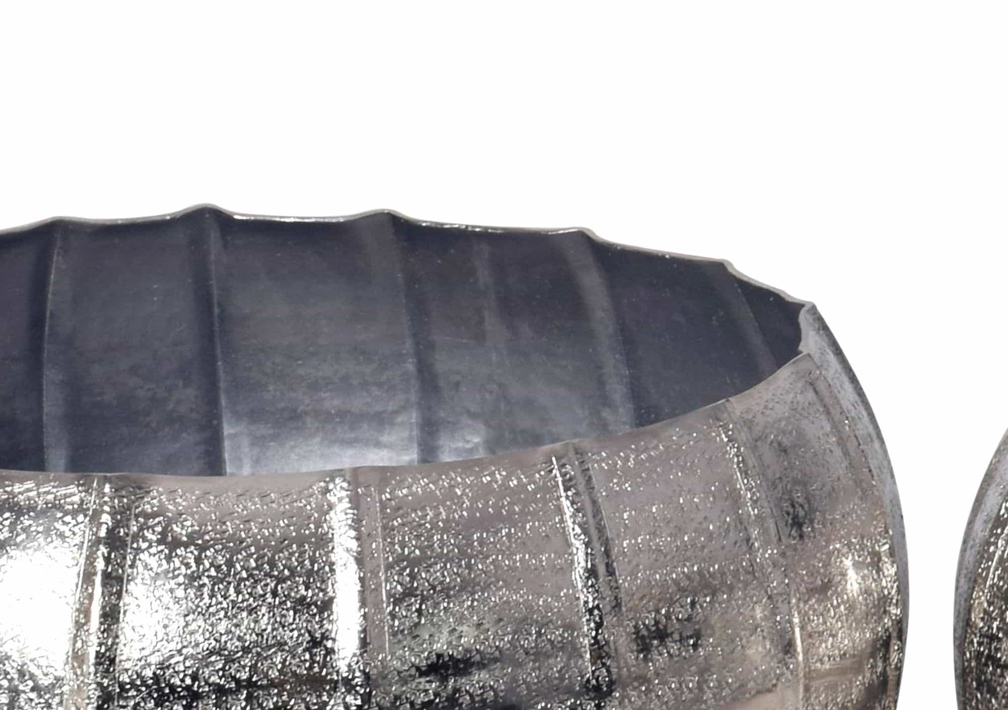 Pflanzgefäß 2er Set Metall Pflanzkübel Silber Pflanzgefäß 2er Set Metall Pflanzkübel Silber