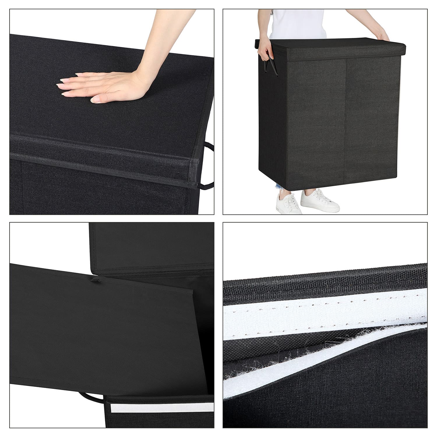 Wäschekorb 142 L Schwarz-LCB02BK Wäschekorb 142 L Schwarz-LCB02BK