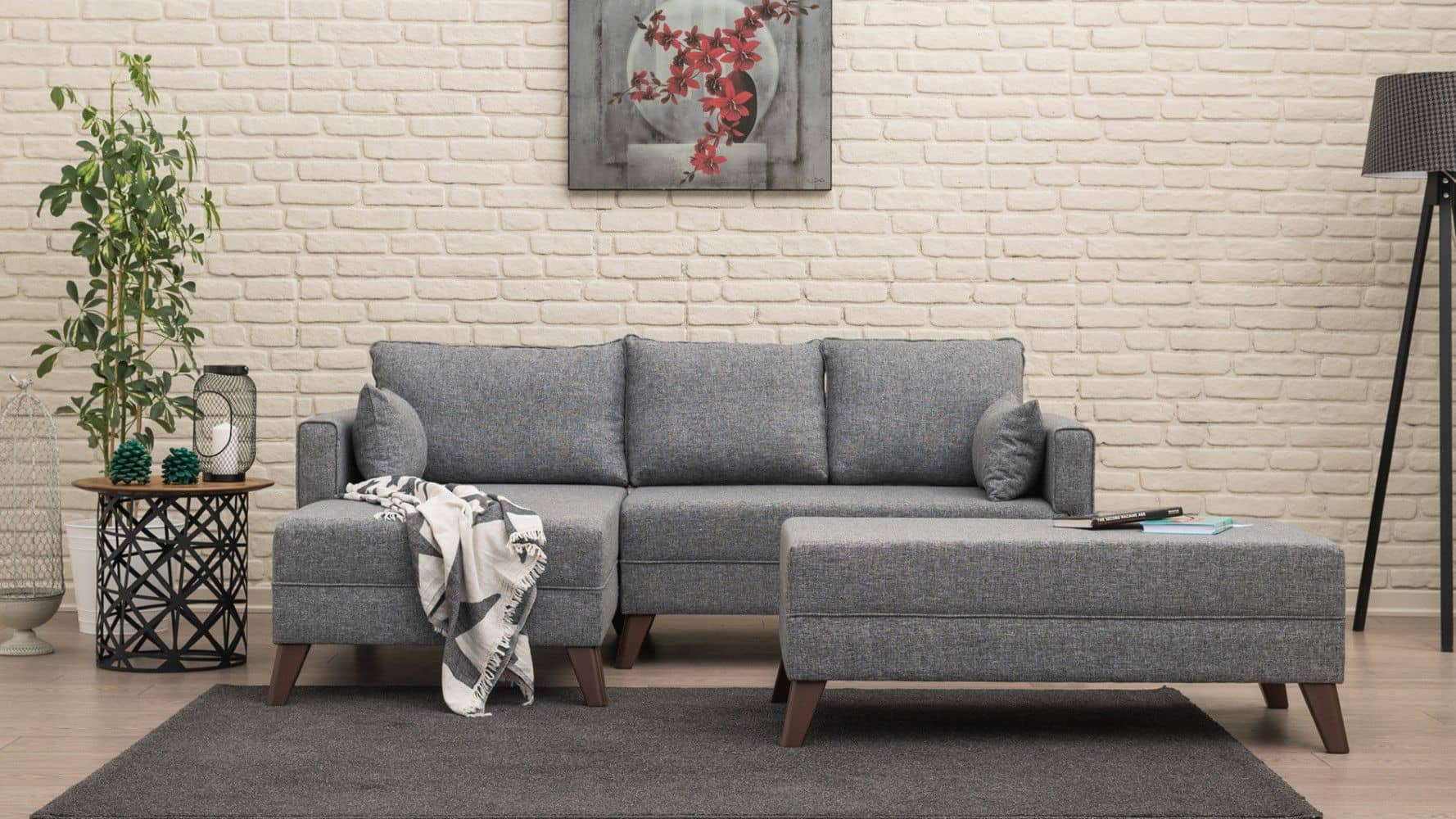 Kleines Bella Ecksofa mit Hocker – Die perfekte Lösung für kleine Räume Kleines Bella Ecksofa mit Hocker – Die perfekte Lösung für kleine Räume