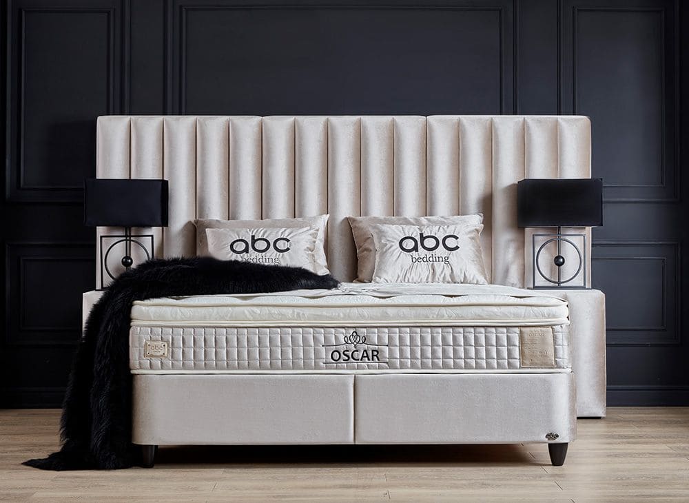 Boxspringbett-Oscar-inklusive-Matratzen-Topper-Bettkasten-Beige-Luxus-Mikrofaser Boxspringbett Oscar inklusive Matratzen Topper & Bettkasten Beige Luxus-Mikrofaser