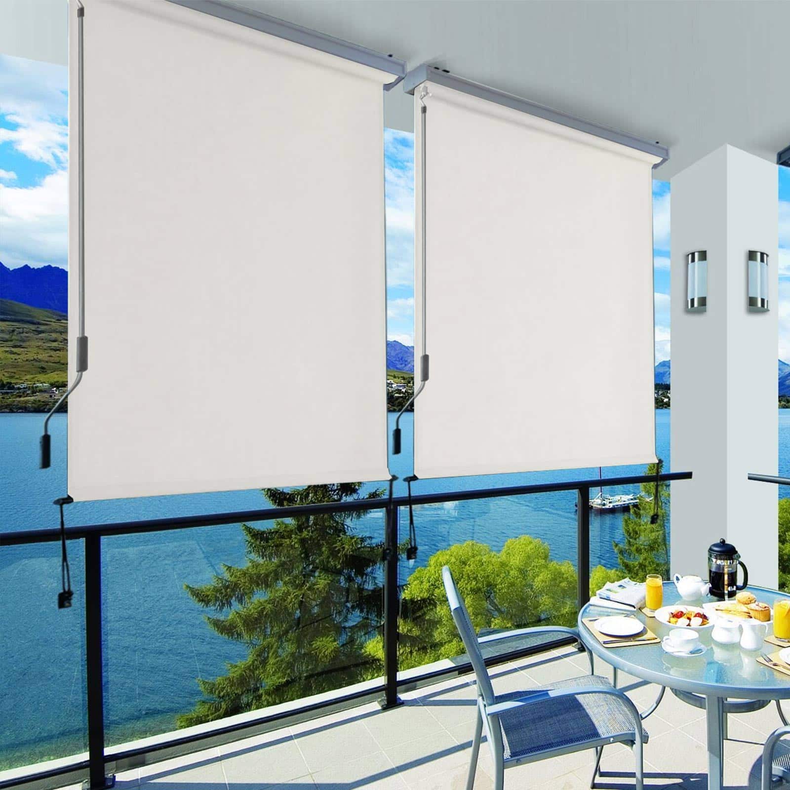 Senkrechtmarkise ausziehbar beige-GSA185M01 Senkrechtmarkise ausziehbar beige-GSA185M01