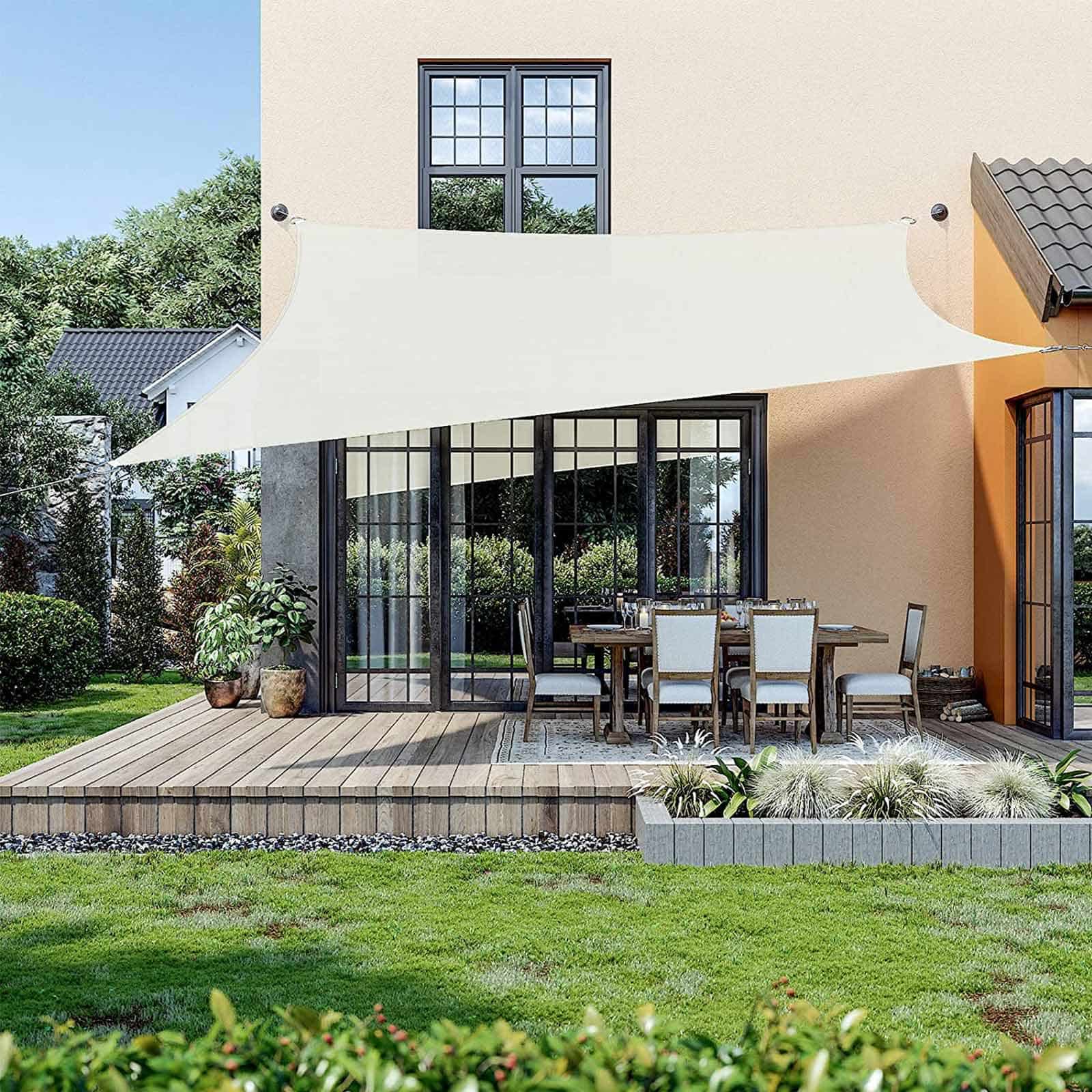 3 x 4 m Sonnensegel aus HDPE-GSS34IVV1