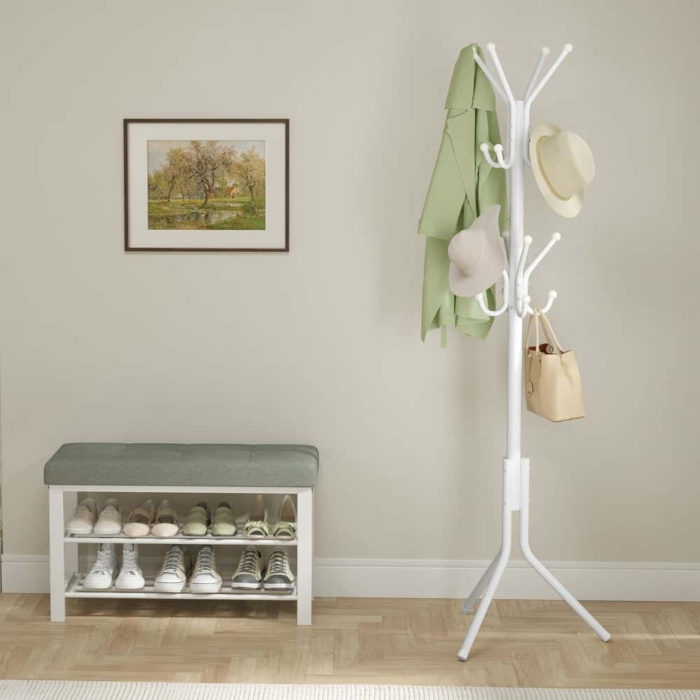 Garderobenständer aus Metall, Kleiderständer mit Haken, für Wohnzimmer