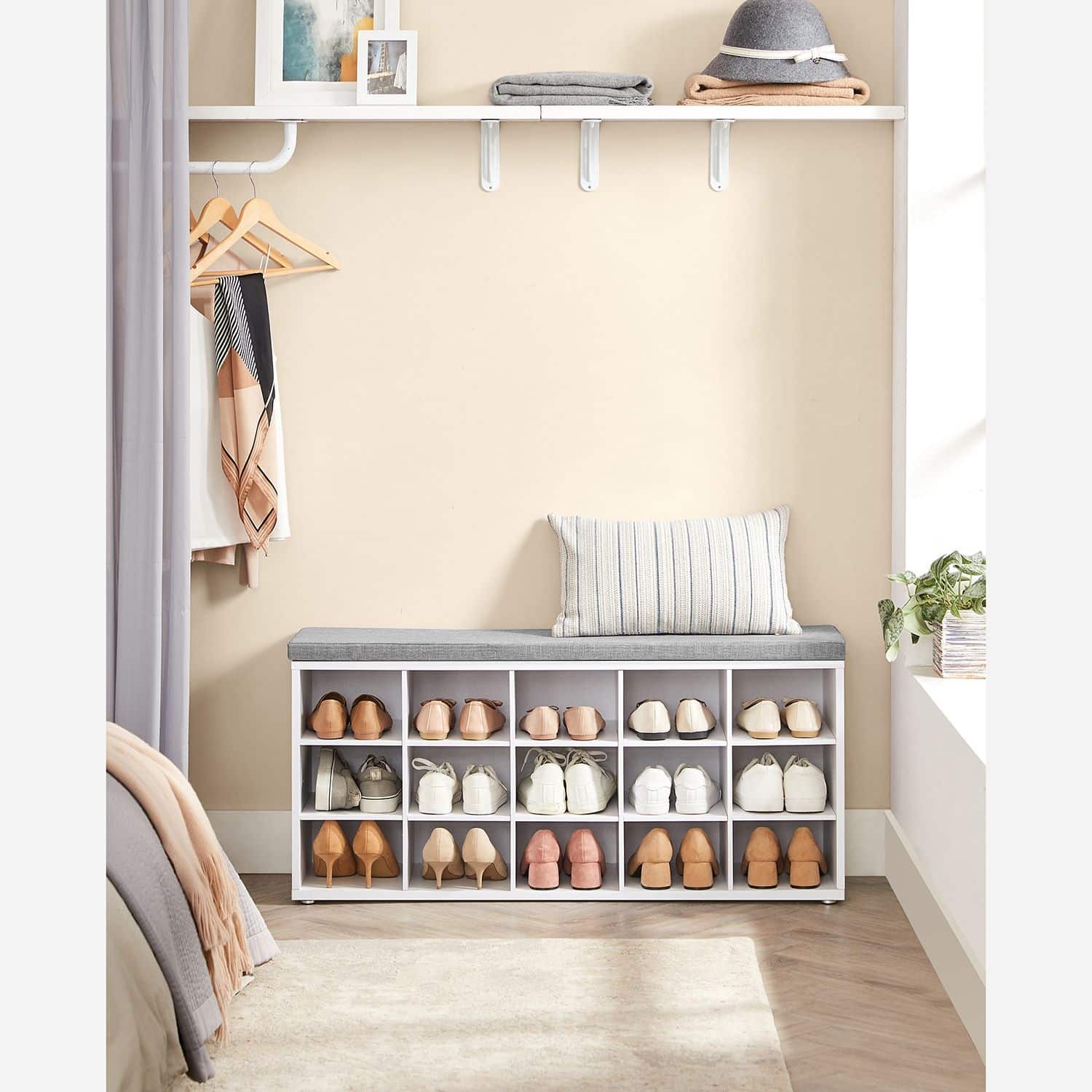 LHS15WT-3 VASAGLE Schuhbank: Komfort und Belastbarkeit vereint
