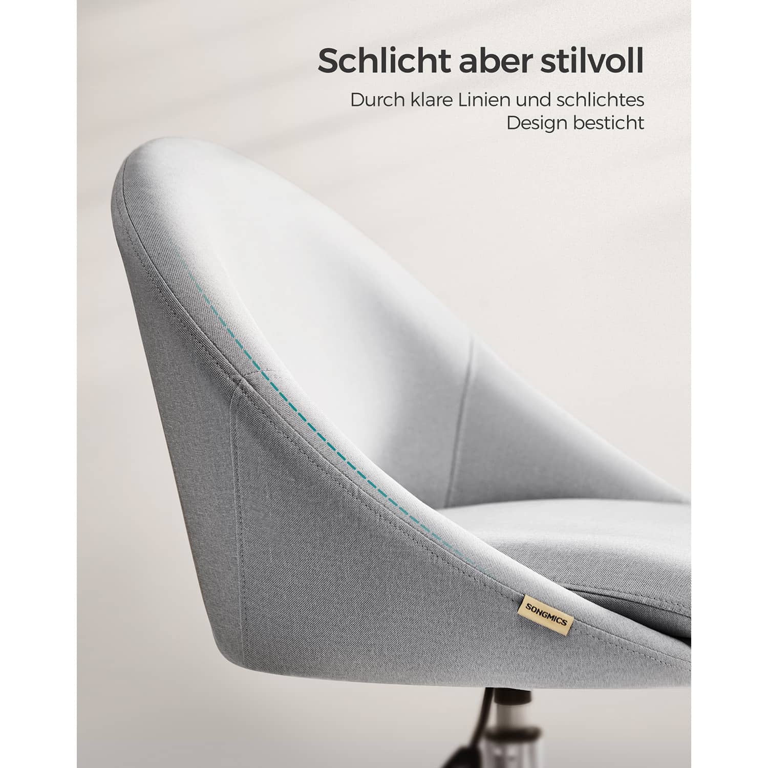 Höhenverstellbarer Schreibtischstuhl grau-B34OBG020G01 Höhenverstellbarer Schreibtischstuhl grau-B34OBG020G01