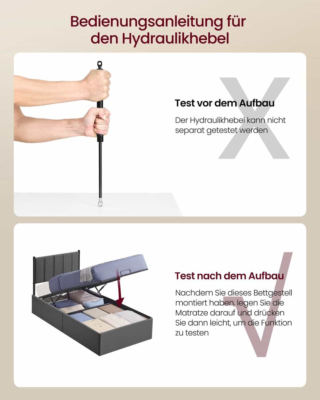 Bettgestell 90 x 200 cm Hydrauliksystem Unterbettaufbewahrung dunkelgrau Bettgestell 90 x 200 cm Hydrauliksystem Unterbettaufbewahrung dunkelgrau