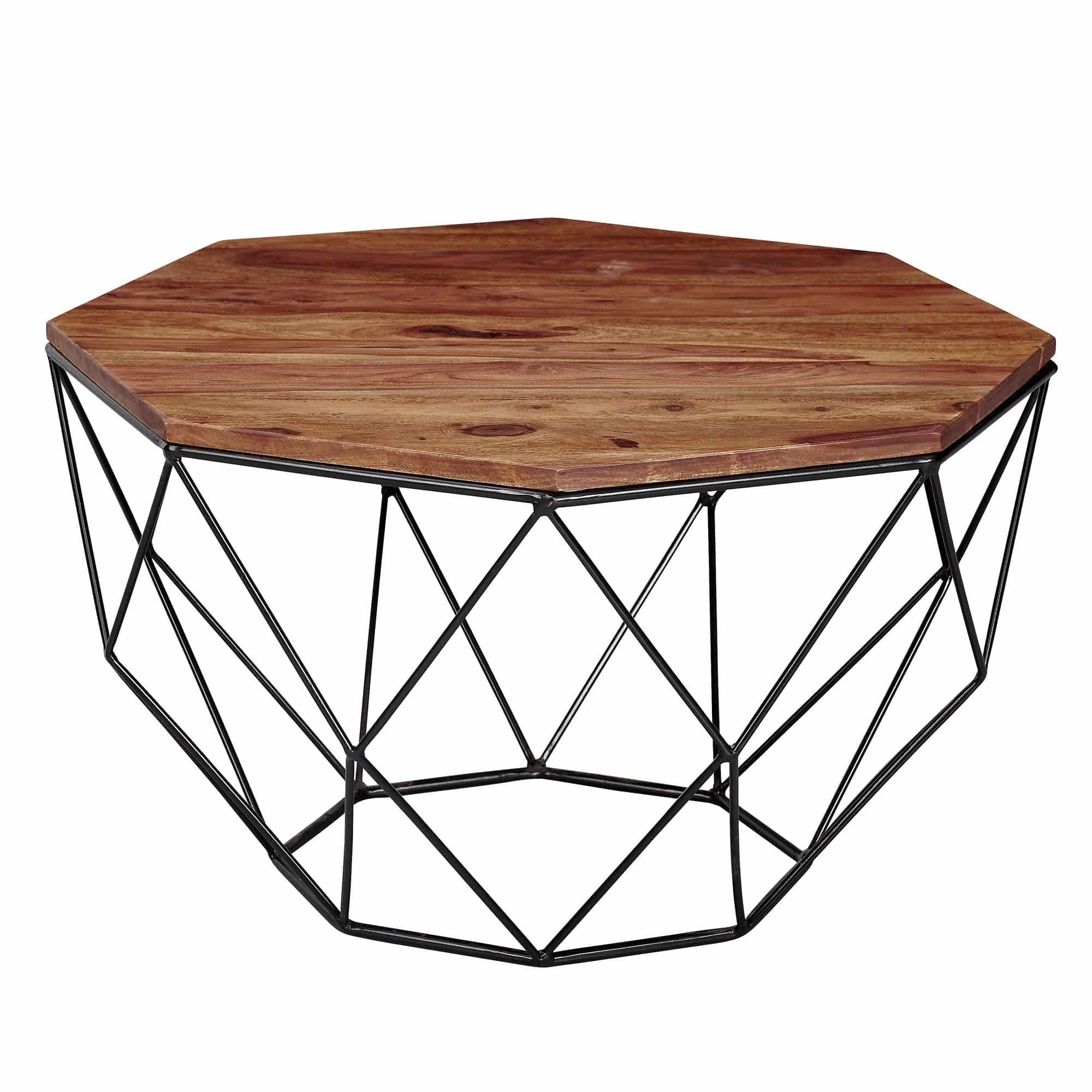 Couchtisch Sheesham Massivholz / Metall 56 x 40 x 56 cm Couchtisch Sheesham Massivholz / Metall 56 x 40 x 56 cm