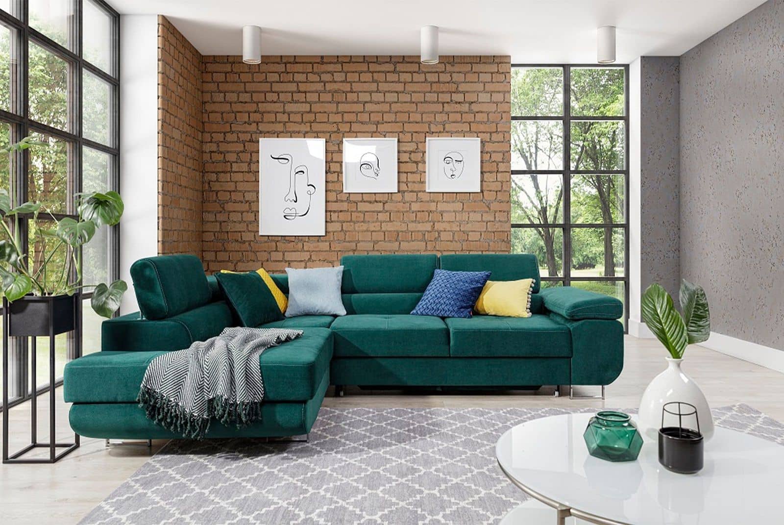 Ecksofa Anton mit Schlaffunktion – Eltap, verstellbare Kopfstützen | Kronos