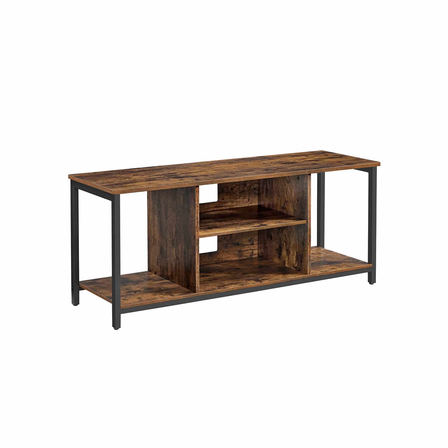 TV-Schrank mit offenen Fächern 40 x 120 x 50 cm vintagebraun-schwarz TV-Schrank mit offenen Fächern 40 x 120 x 50 cm vintagebraun-schwarz