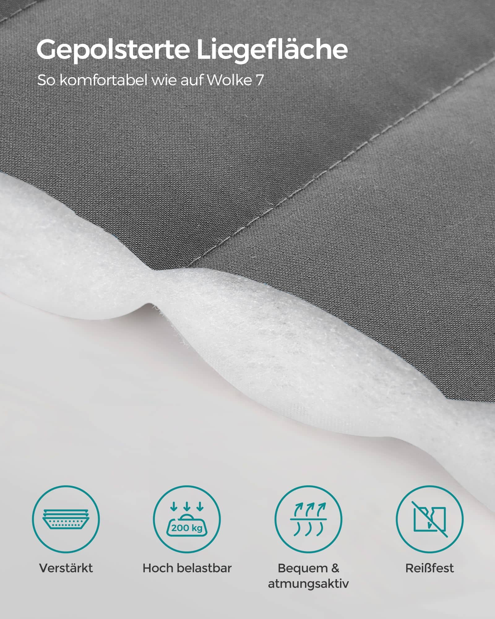 Hängematte mit Gestell aus Metall grau Hängematte mit Gestell aus Metall grau