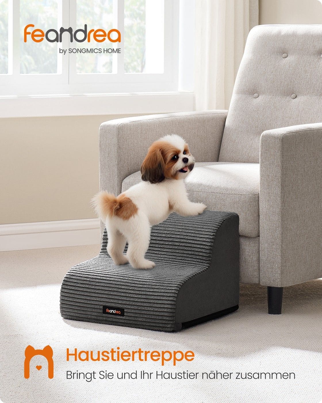 Hundetreppe mit rutschfestem Bezug