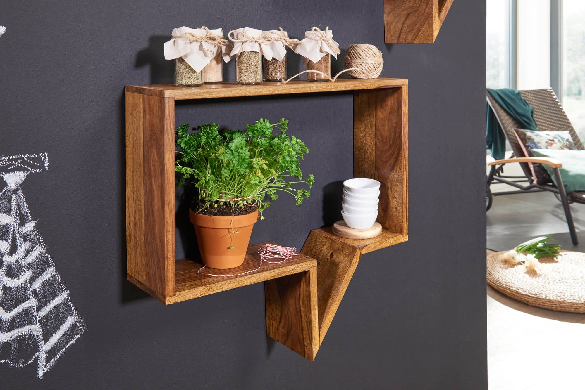 2er Set Wandregale MUMBAI Massivholz Sheesham Holzregal Landhaus-Stil Hängeregal Echt-Holz Wandboard Natur-Produkt 2er Set Wandregale MUMBAI Massivholz Sheesham Holzregal Landhaus-Stil Hängeregal Echt-Holz Wandboard Natur-Produkt