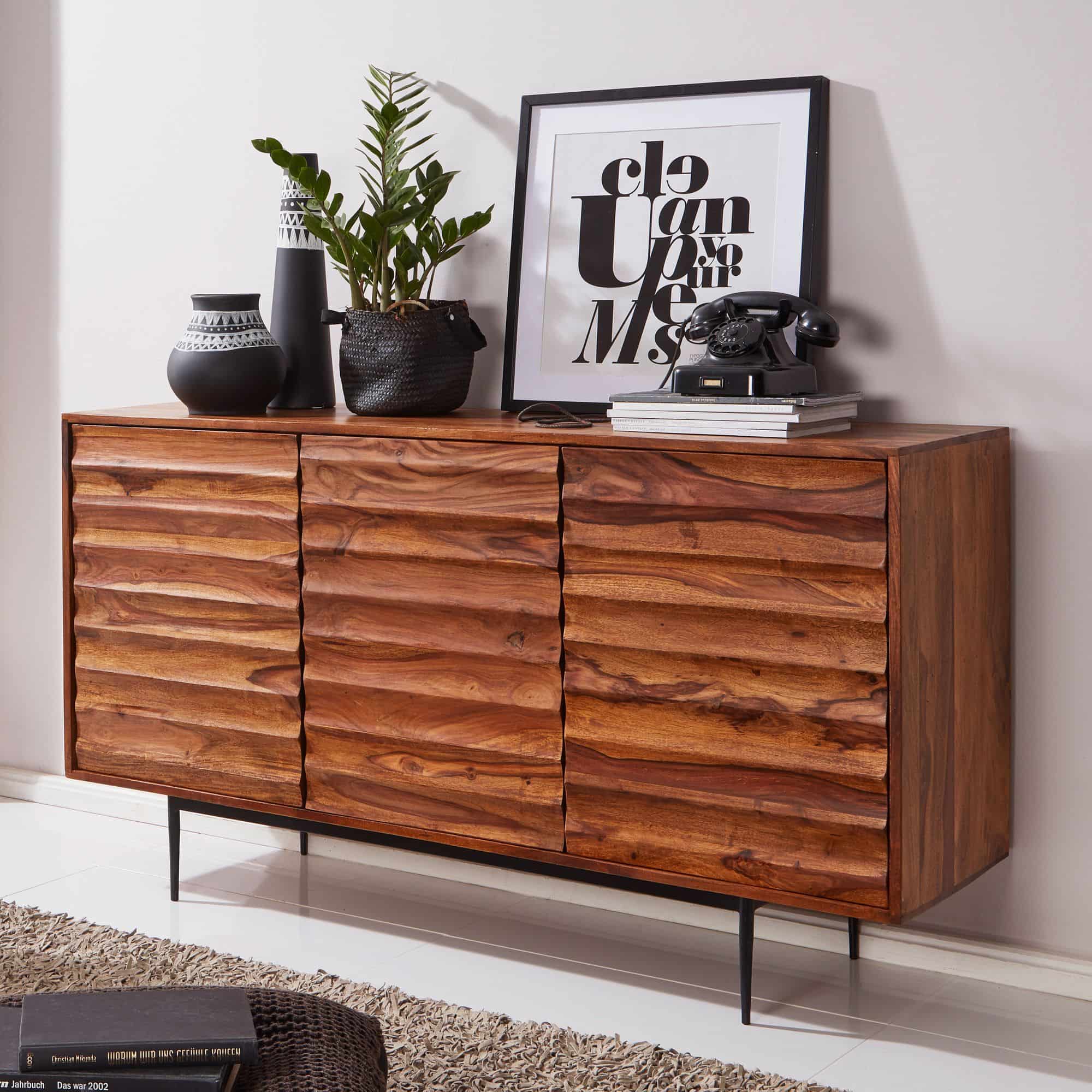 Sideboard WL5.635 Sheesham Massivholz 150x81x41 cm Landhaus Kommode Sideboard WL5.635 Sheesham Massivholz 150x81x41 cm Landhaus Kommode