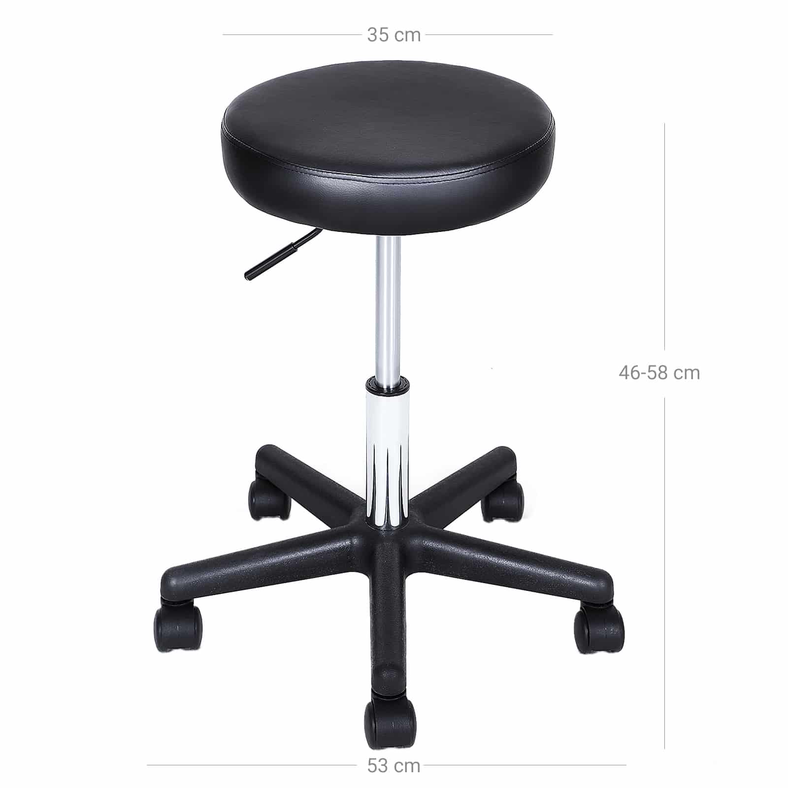 Drehhocker auf Rollen Schwarz-LJB61B Drehhocker auf Rollen Schwarz-LJB61B