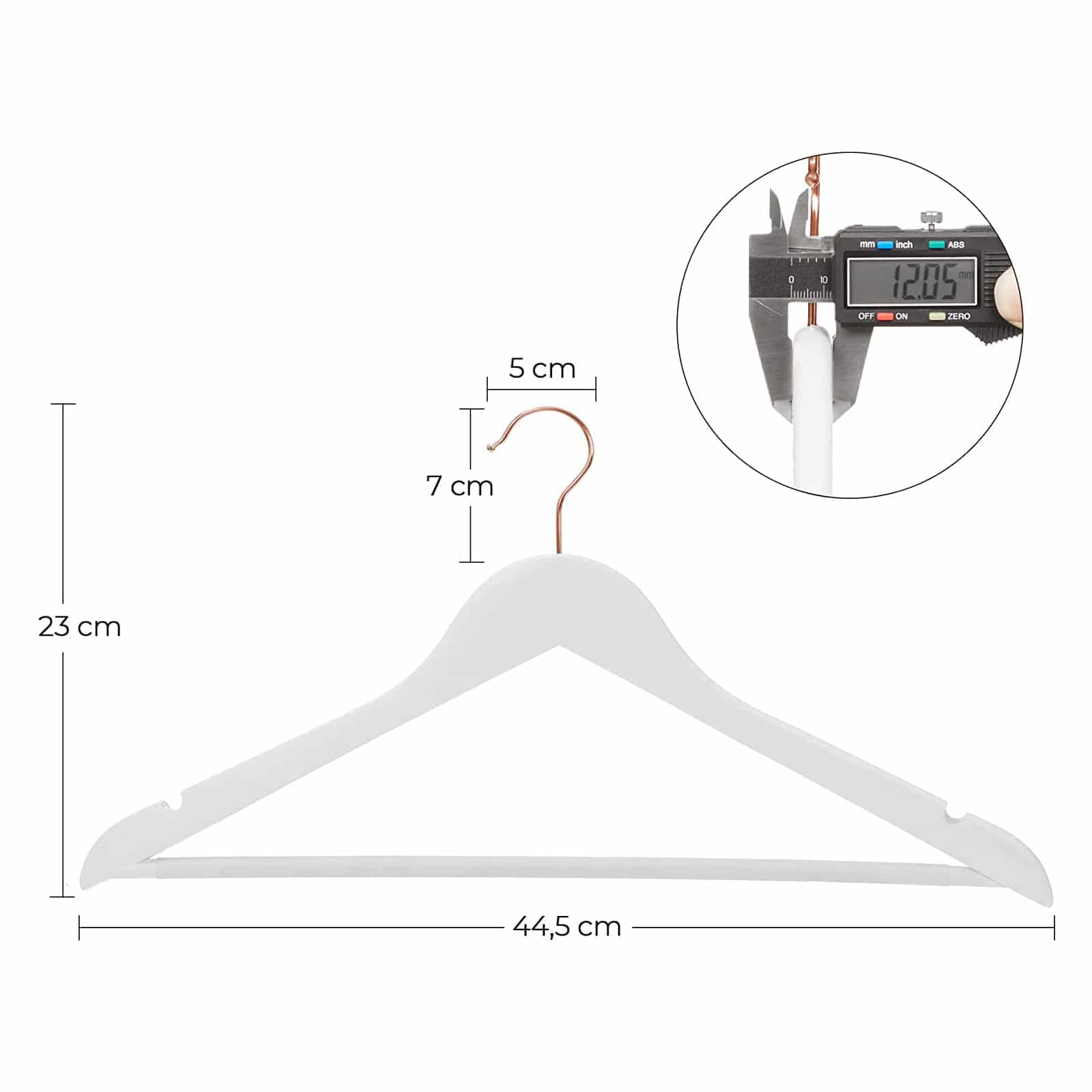 Kleiderbügel aus Holz 20er Set Weiß-CRW001W01 Kleiderbügel aus Holz 20er Set Weiß-CRW001W01