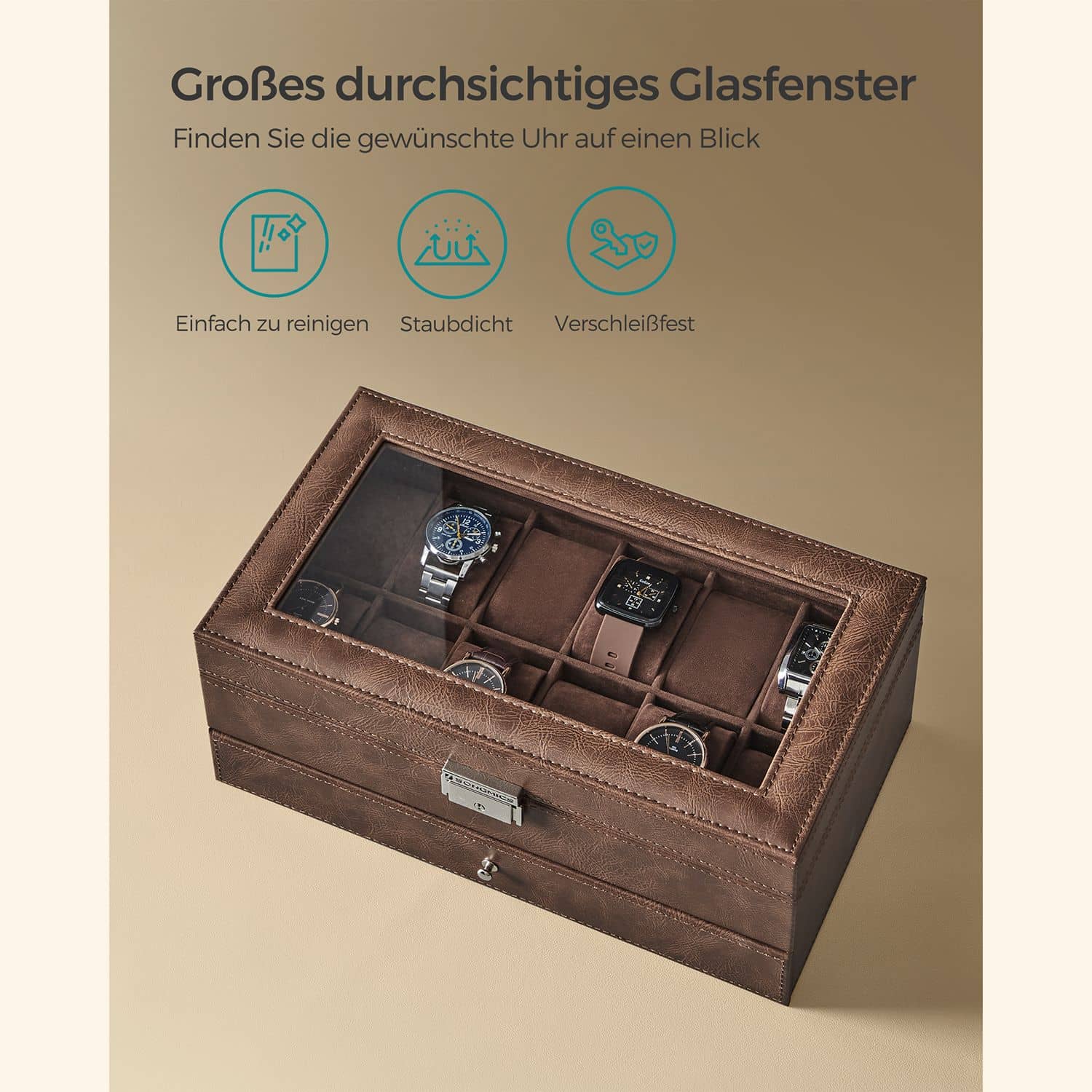 Uhrenbox mit Schublade-JWB012K01 Uhrenbox mit Schublade-JWB012K01