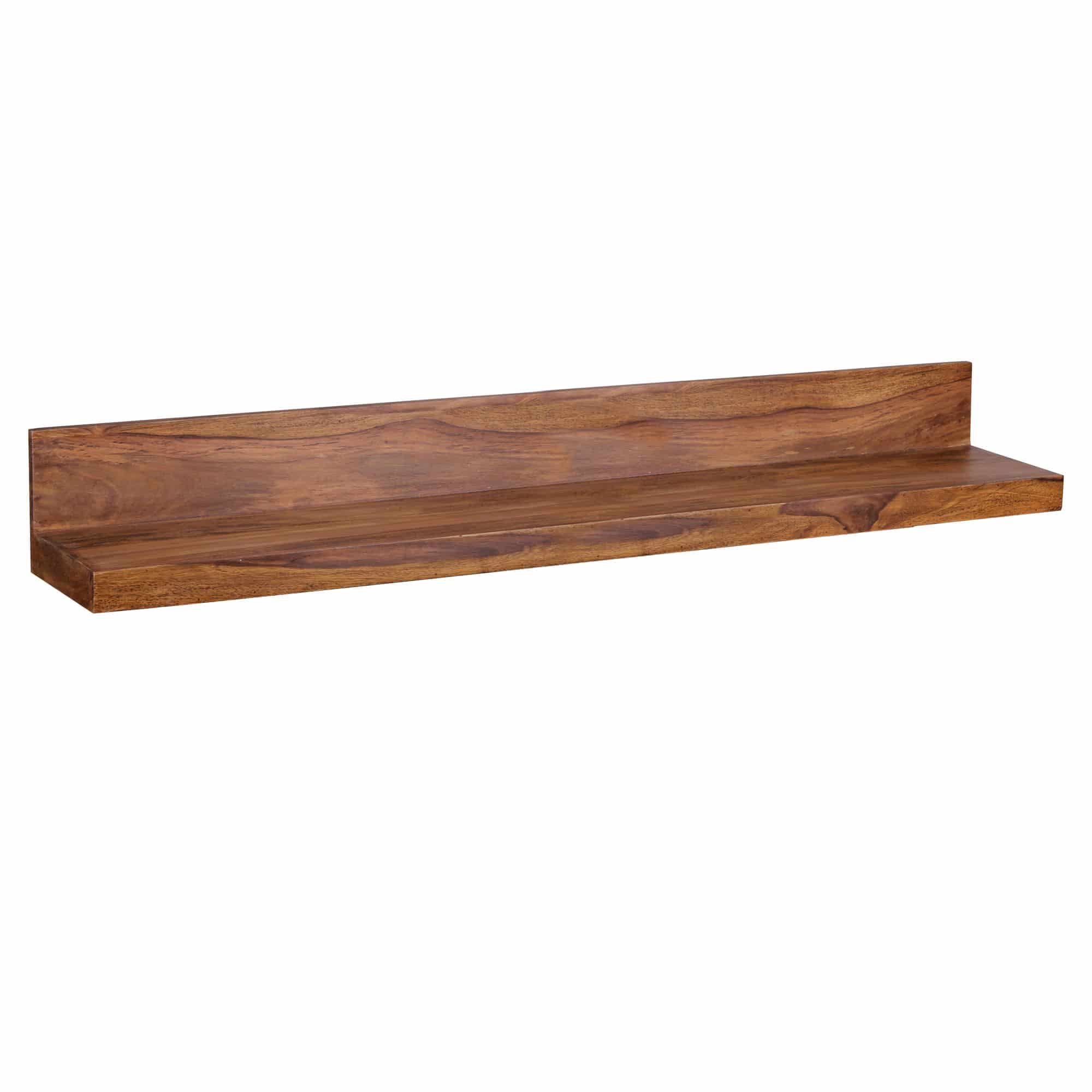 Wandregal MUMBAI Massiv-Holz Sheesham Holzregal 140 cm Landhaus-Stil Hänge-Regal Echt-Holz Wand-Board Natur-Produkt Wandregal MUMBAI Massiv-Holz Sheesham Holzregal 140 cm Landhaus-Stil Hänge-Regal Echt-Holz Wand-Board Natur-Produkt