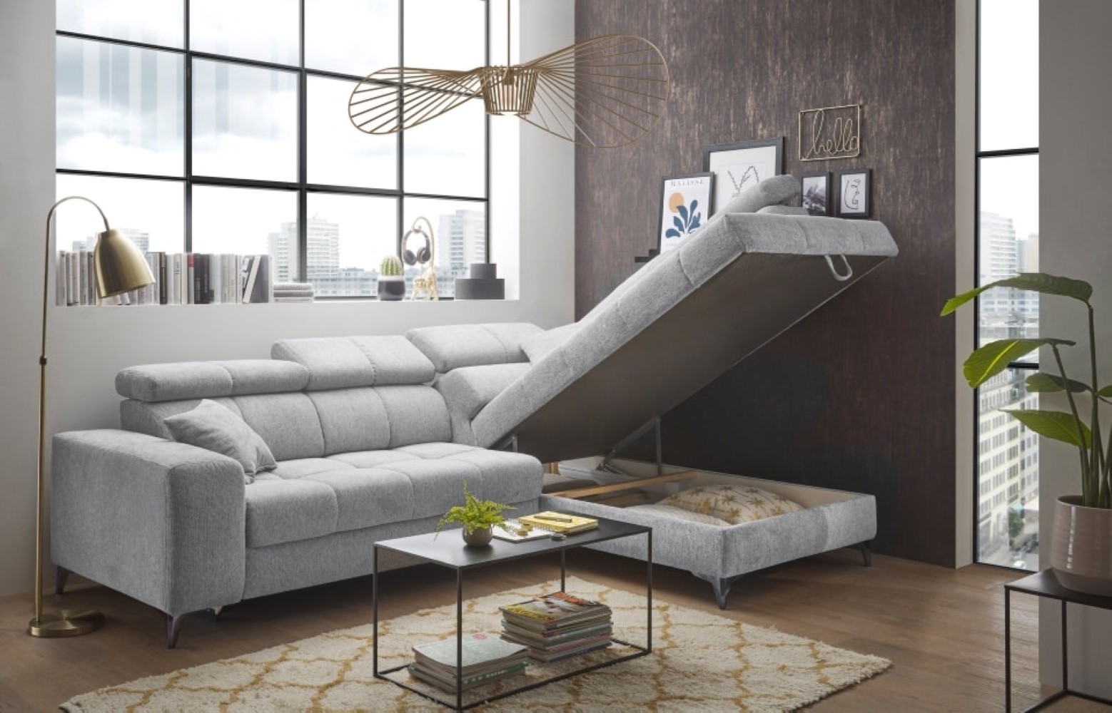 Ecksofa mit Schlaffunktion Sydney - ED Exciting Design