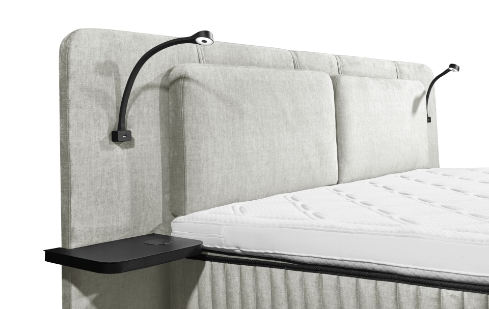 Milazzo-Anthology_Detail_0000_Silver Anthology-Mikrofaser in Silver: Das ED Exciting Design Boxspringbett Milazzo bietet ein Höchstmaß an Schlafkomfort und Innovation