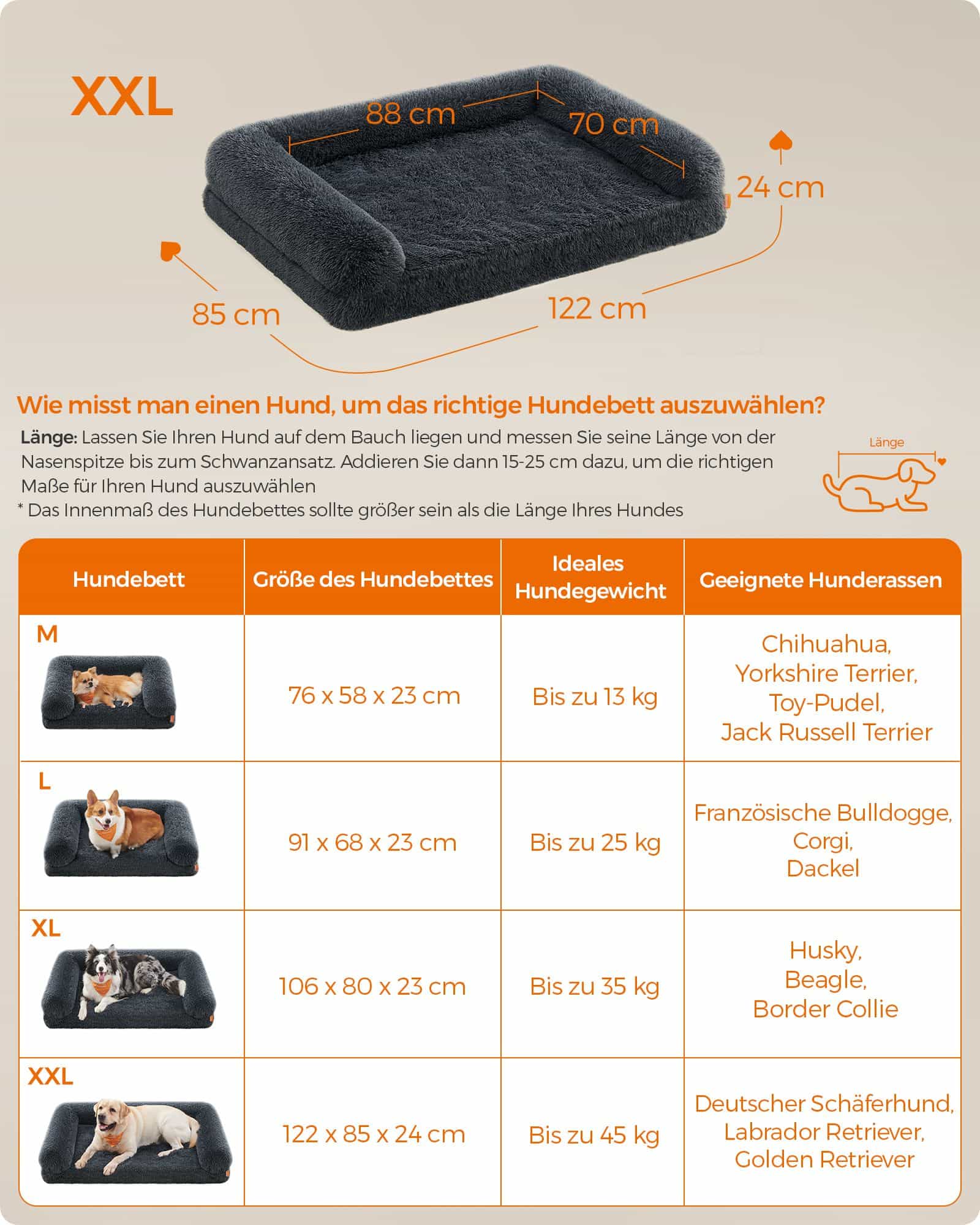 Hundebett XXL Bezug abnehmbar und waschbar Hundebett XXL Bezug abnehmbar und waschbar