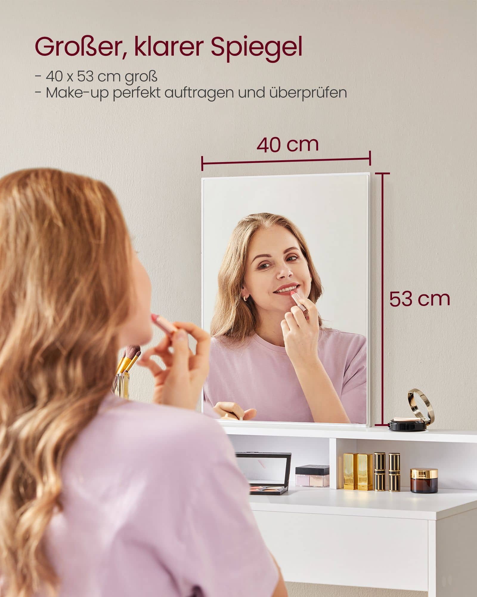 Schminktisch mit großem Spiegel modern weiß Schminktisch mit großem Spiegel modern weiß