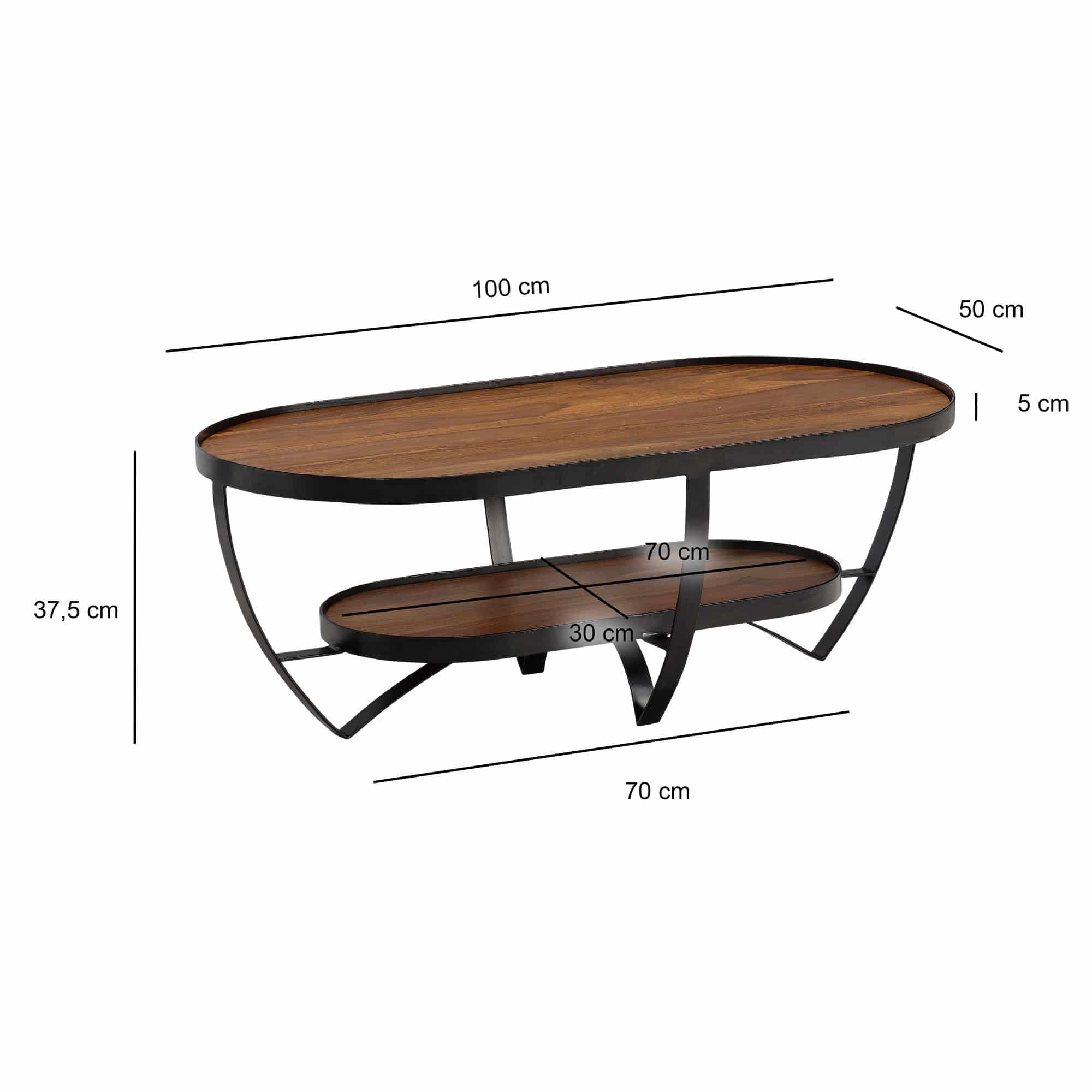 Couchtisch 100x50x37 Couchtisch 100x50x37