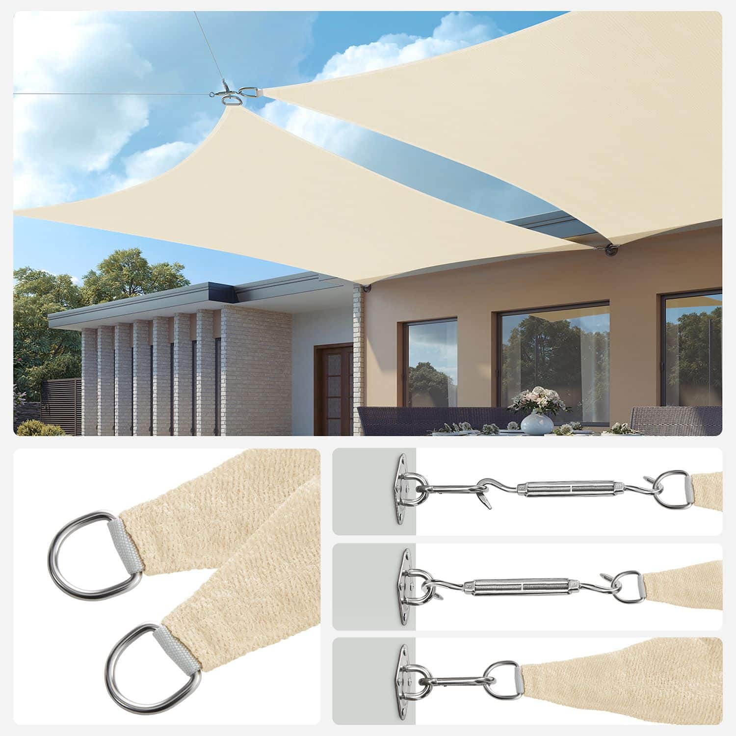 Sonnensegel 5 x 5 m für Terrasse-GSS55IV Sonnensegel 5 x 5 m für Terrasse-GSS55IV