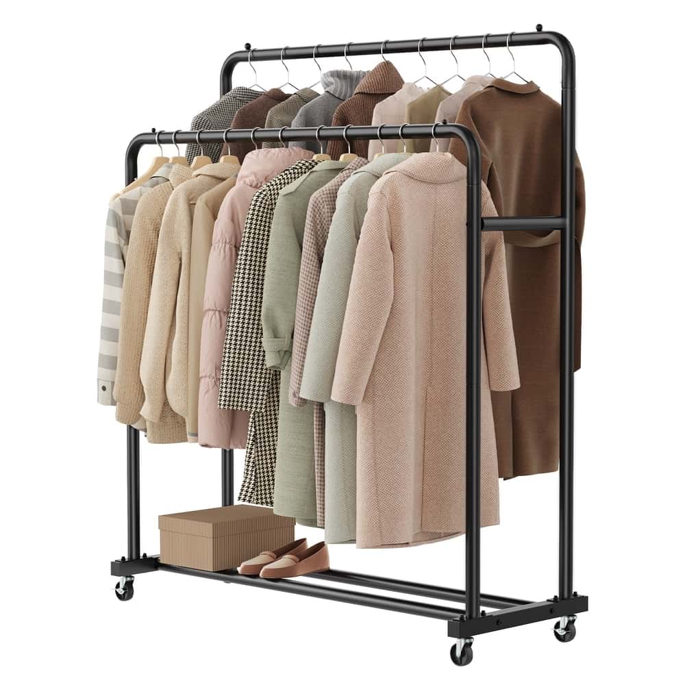 Kleiderständer, Kleiderstange auf Rollen, Garderobenständer