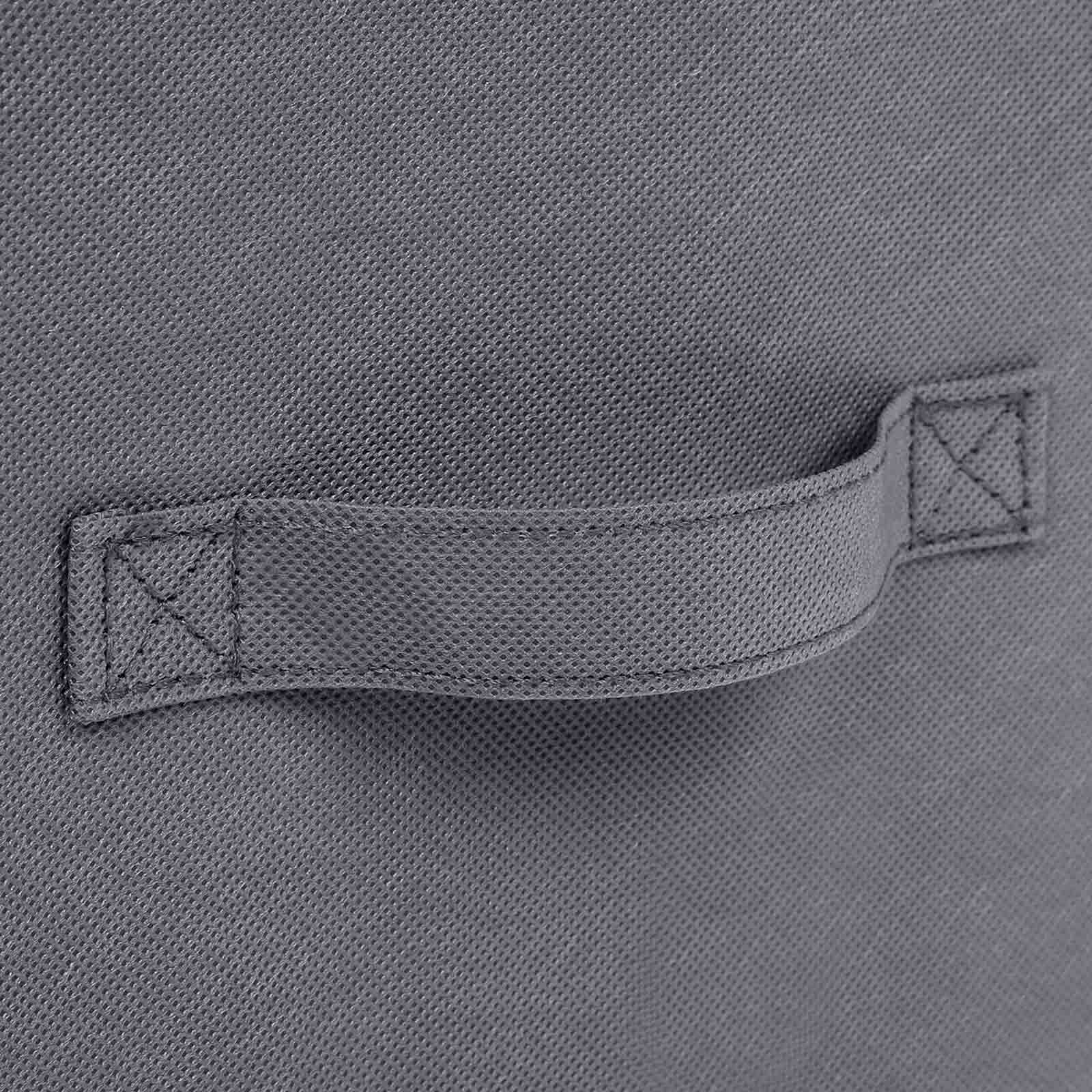 Stoffboxen mit Deckel 3 Stk Grau-RFB03G