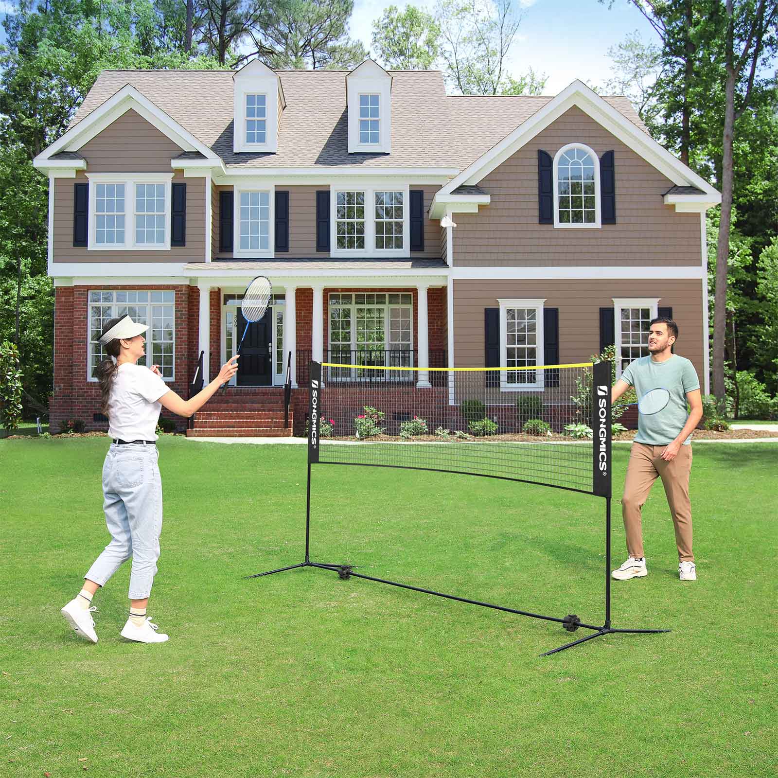 Badmintonnetz schwarz-gelb-SYQ500B02 Badmintonnetz schwarz-gelb-SYQ500B02