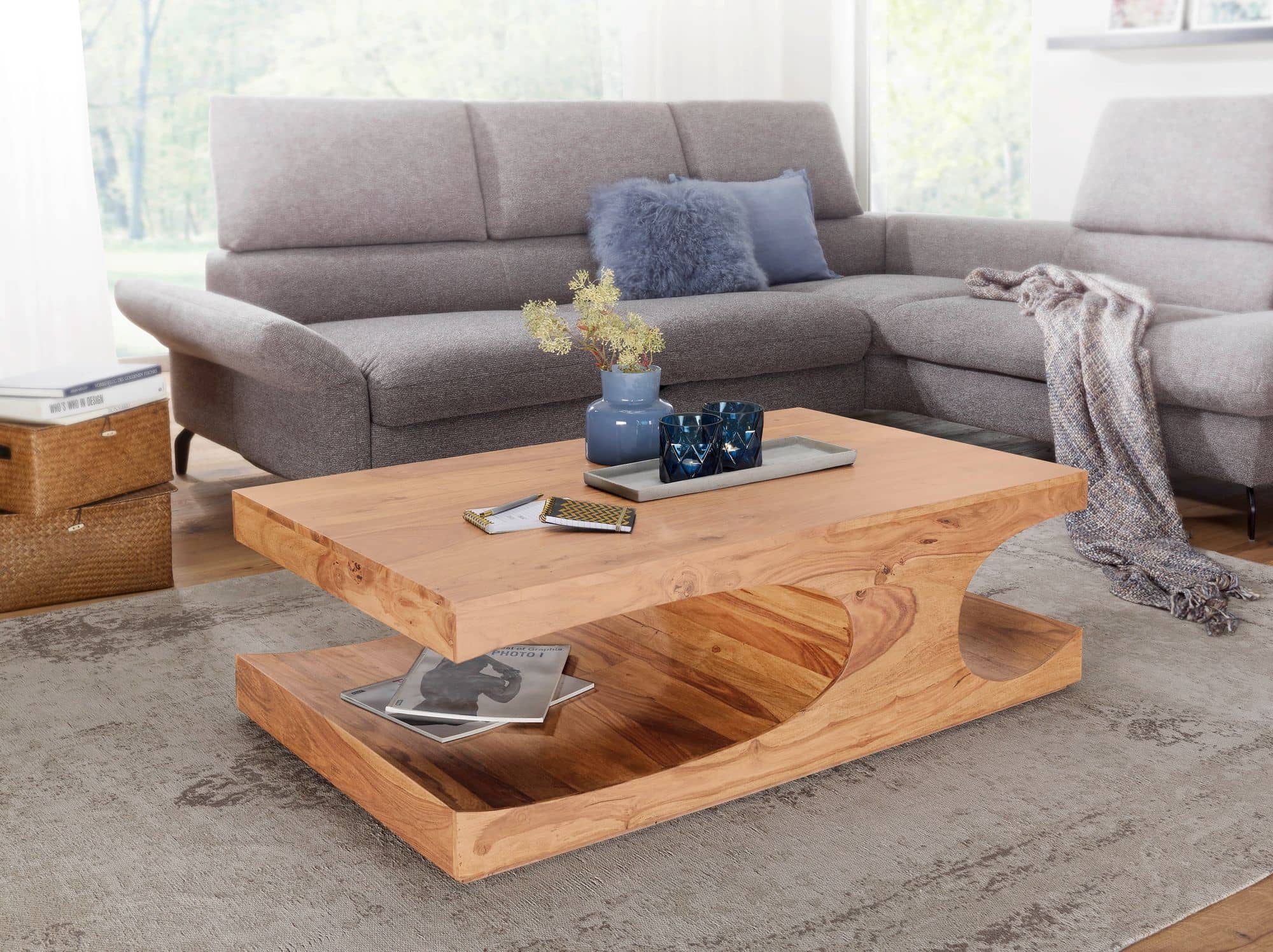 38524-WOHNLING-Couchtisch-BOHA-Massiv-Holz-Akazie_1 Couchtisch Boha 118 cm – Akazie Massivholz & Metall