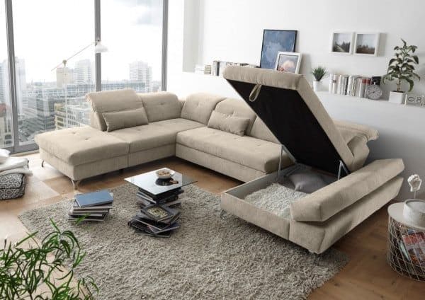 Wohnlandschaft Melfi U-Form – Ed Exciting Design mit Schlaffunktion Wohnlandschaft Melfi U-Form – Ed Exciting Design mit Schlaffunktion