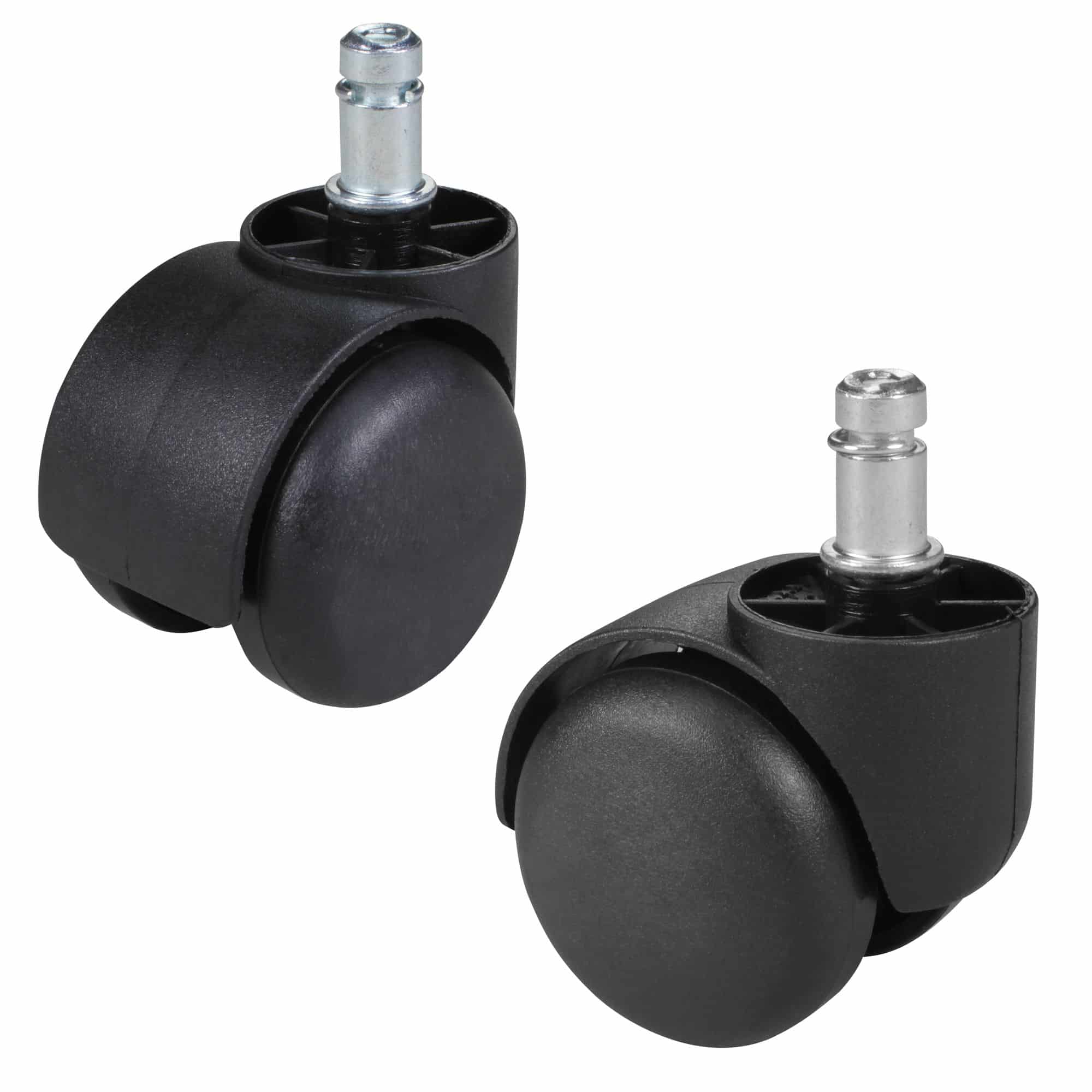 29766-AMSTYLE-5er-Set-gebremste-Weichboden-Rollen_2 5er Set gebremste Weichboden-Rollen für Bürostuhl 11 mm Stift / Durchmesser 50 mm