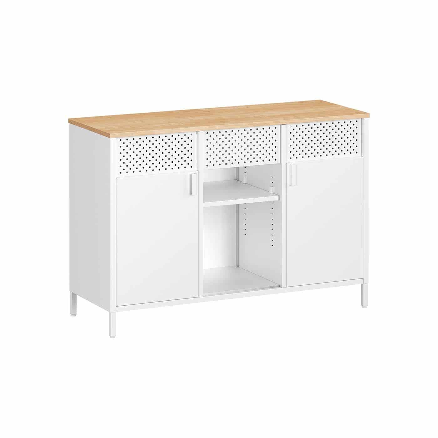 Metallschrank mit verstellbaren Böden und Magnetverschluss