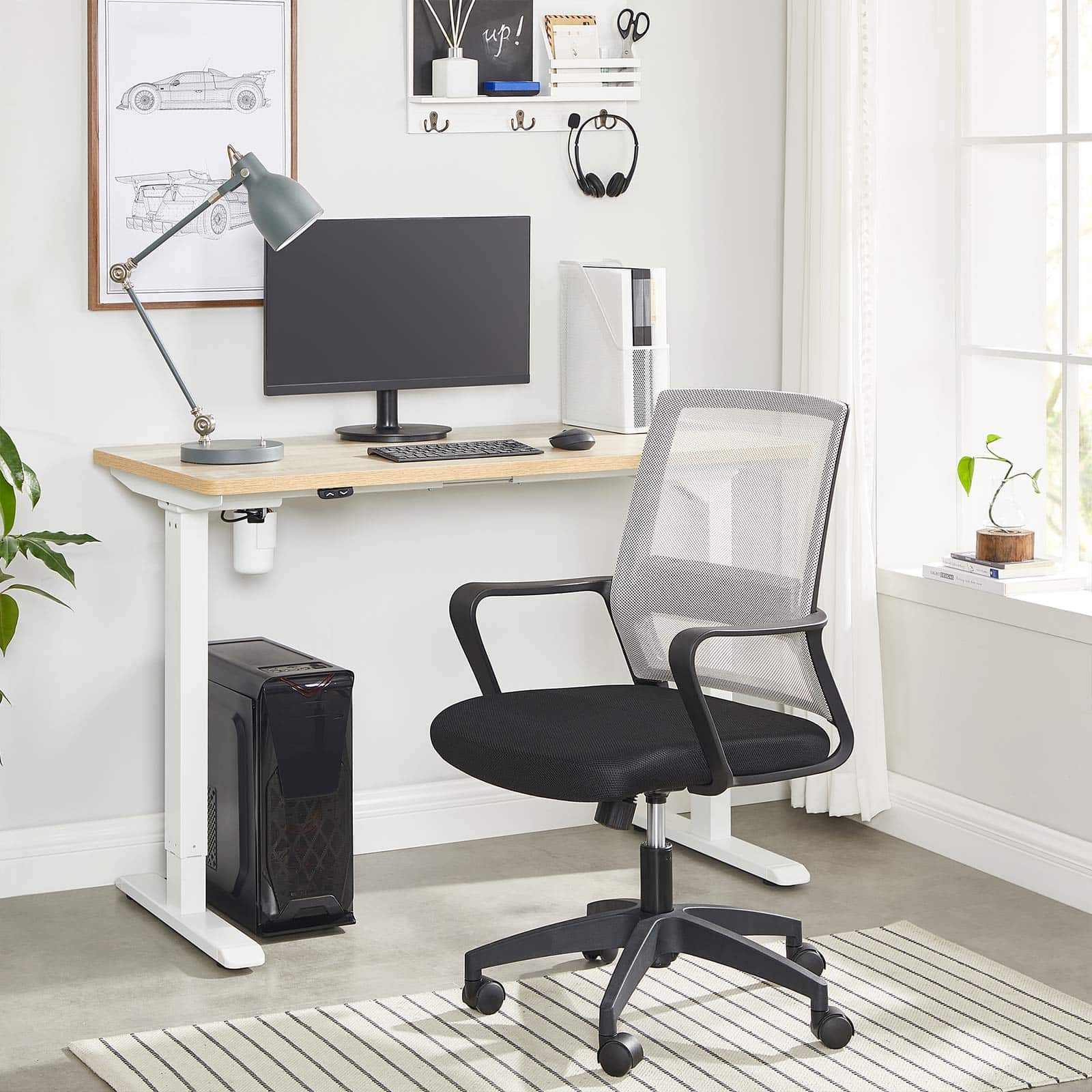 Tischgestell höhenverstellbar weiß