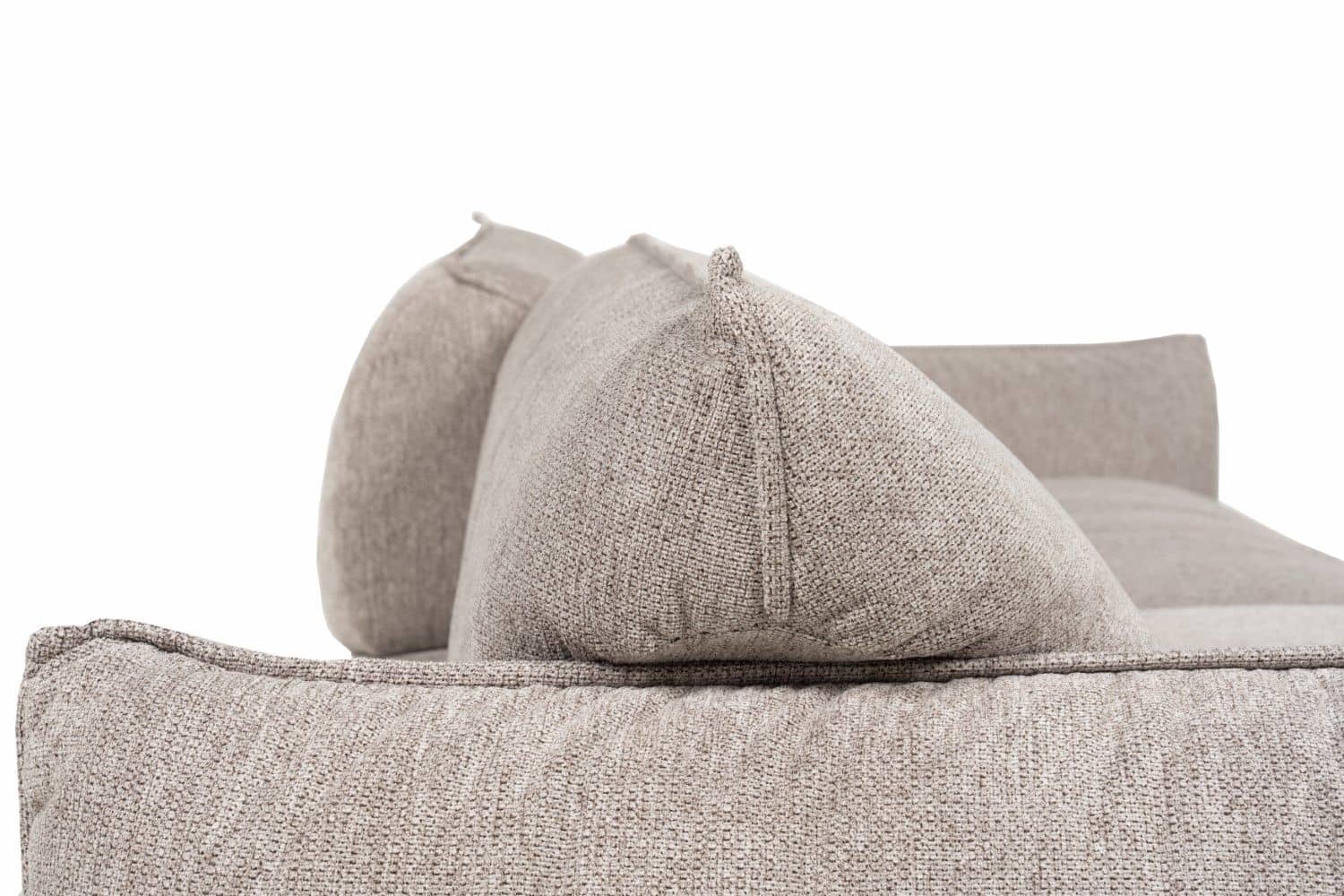 Ecksofa Fluffy aus Chenille-Stoff mit Sitztiefenverstellung - designwerk