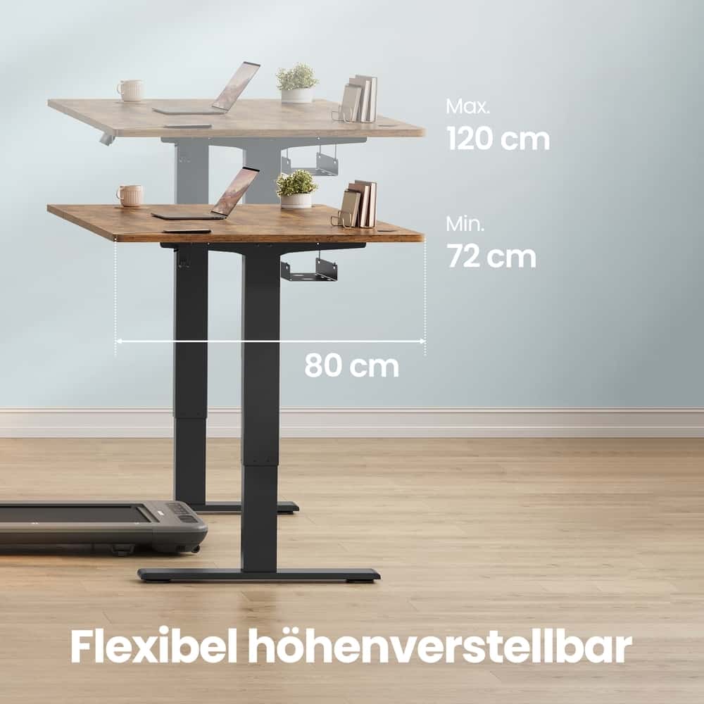 Höhenverstellbarer Schreibtisch elektrisch, 160 x 80 cm, mit USB-C-Anschluss Höhenverstellbarer Schreibtisch elektrisch, 160 x 80 cm, mit USB-C-Anschluss