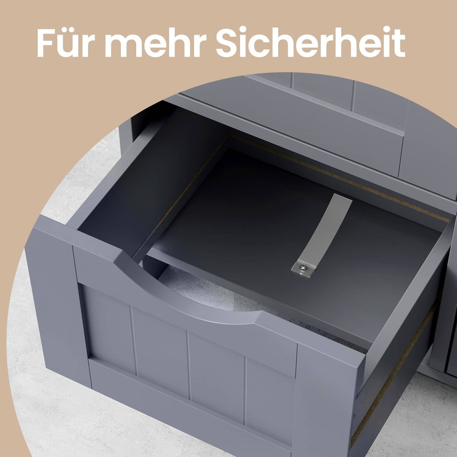 Badezimmerschrank, Badschrank, Beistellschrank mit 4 Schubladen Badezimmerschrank, Badschrank, Beistellschrank mit 4 Schubladen