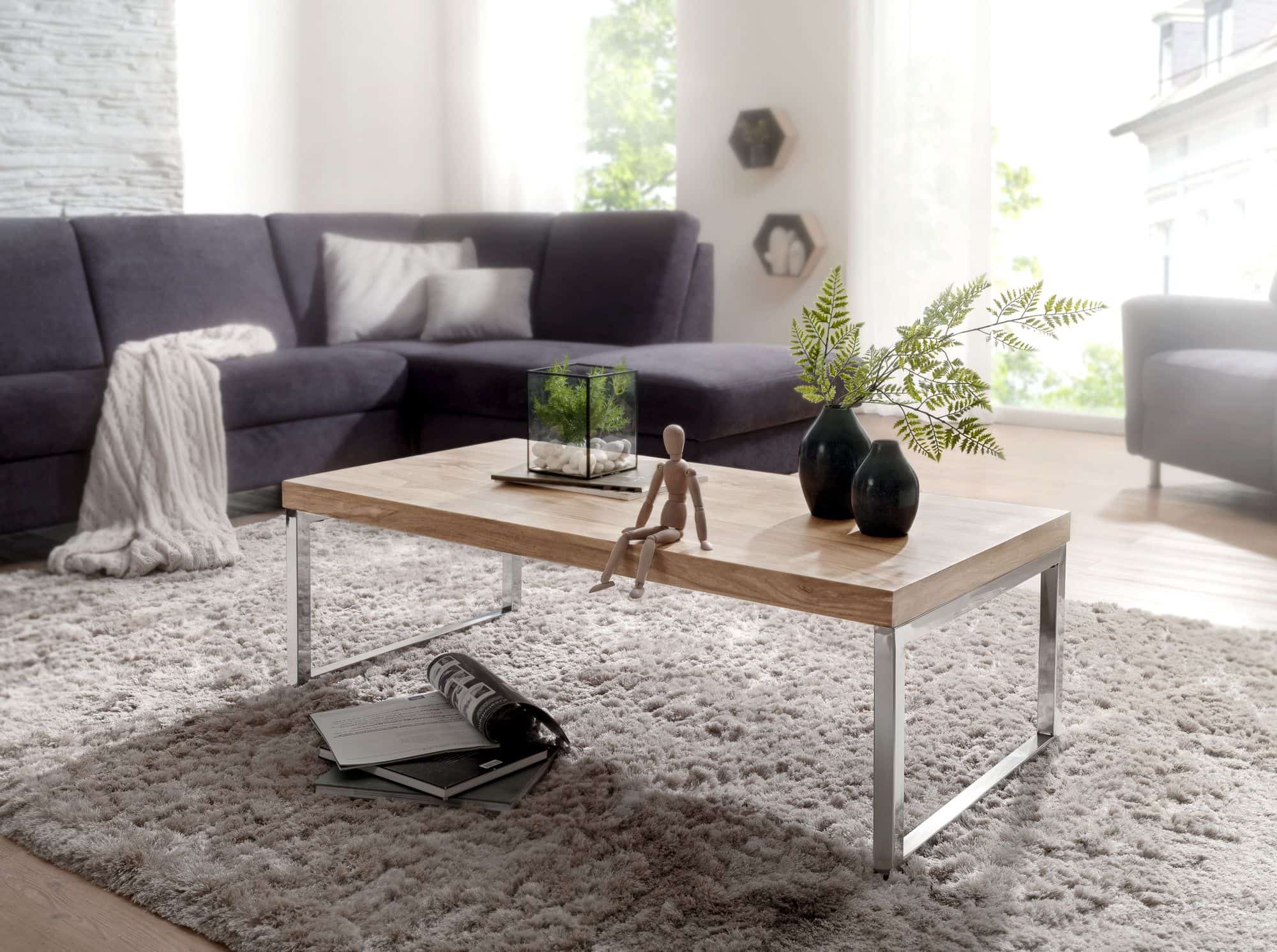 Couchtisch GUNA Massiv-Holz Akazie 120 cm breit Wohnzimmer-Tisch Design dunkel-braun Landhaus-Stil Beistelltisch Couchtisch GUNA Massiv-Holz Akazie 120 cm breit Wohnzimmer-Tisch Design dunkel-braun Landhaus-Stil Beistelltisch