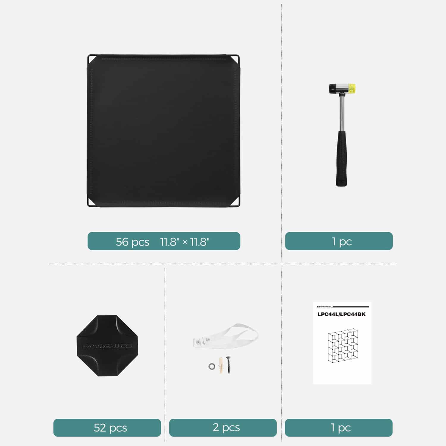 Steckregalsystem 16 Würfel Schwarz