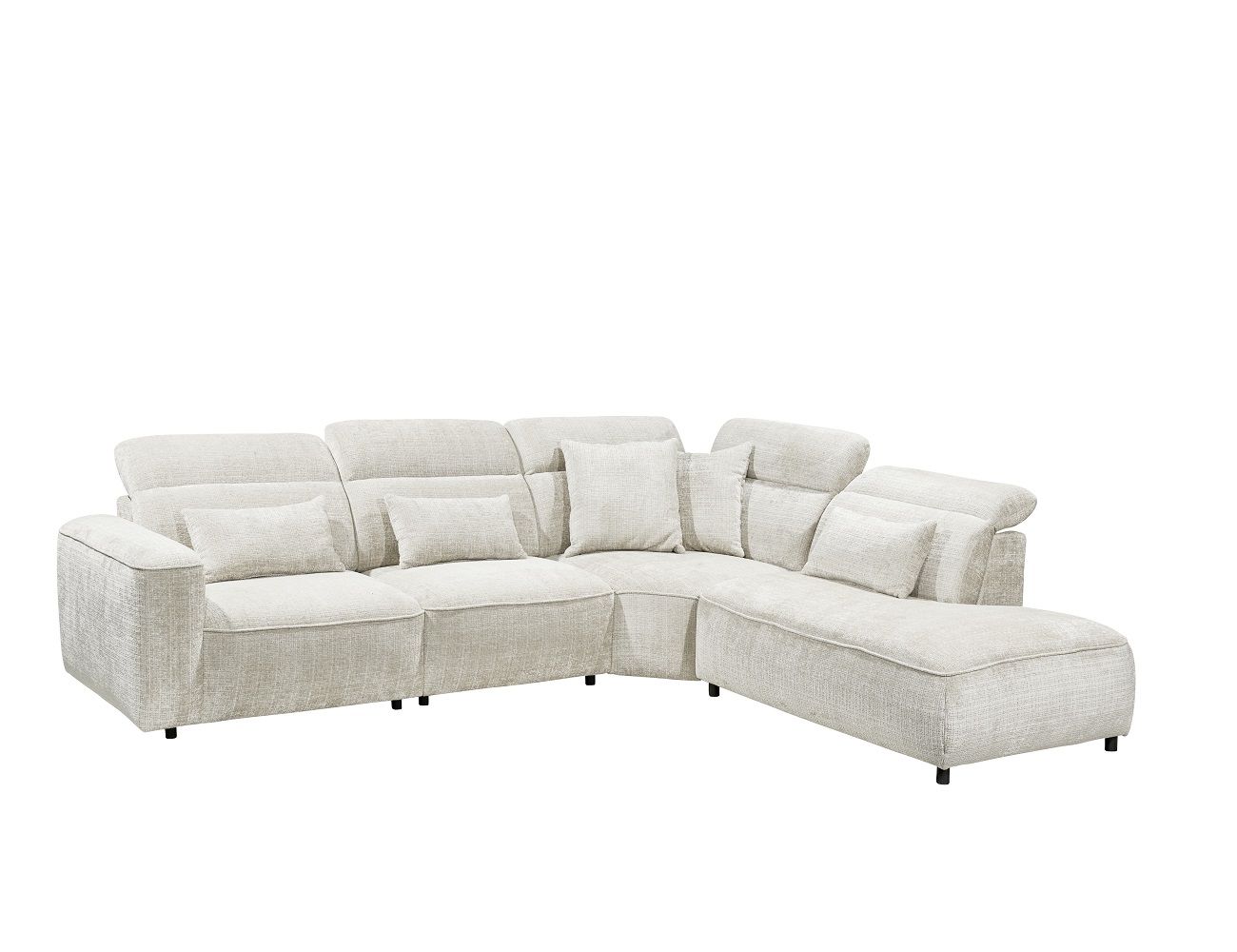 Ecksofa Mansfield Ivory mit Kopflehnen