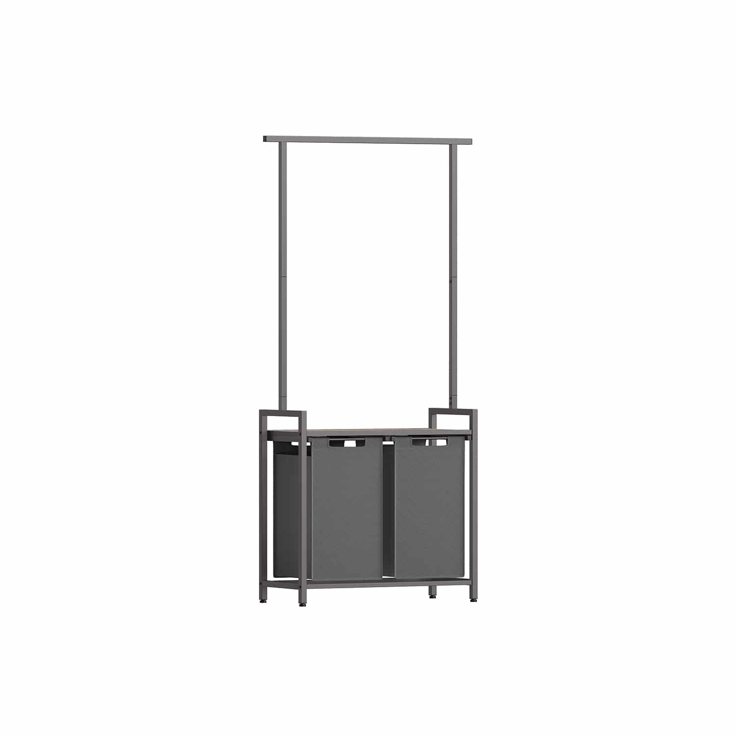Wäschekorb 2 x 46 L greige meliert-schiefergrau Wäschekorb 2 x 46 L greige meliert-schiefergrau