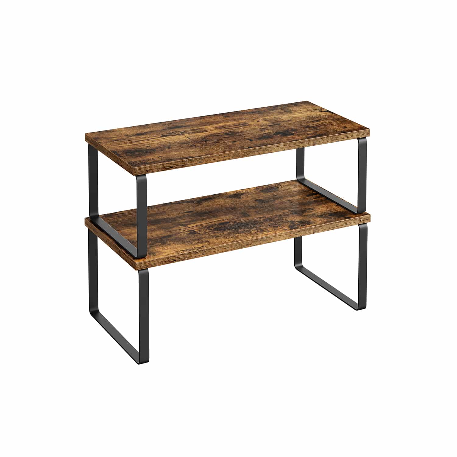 Küchen-Organizer Metall stapelbar tintenschwarz-vintagebraun