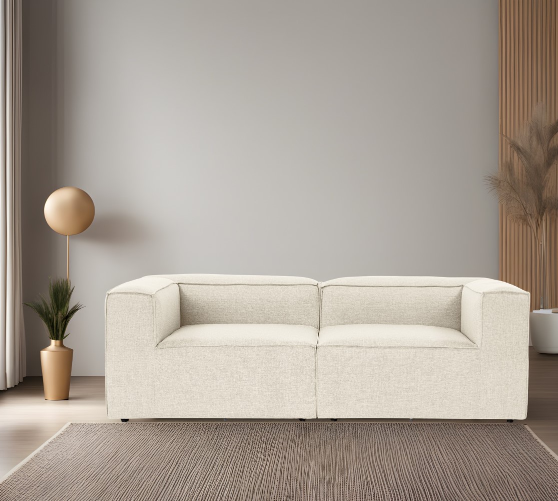 2-Sitzer Sofa Fora – Mikrofaser Linen