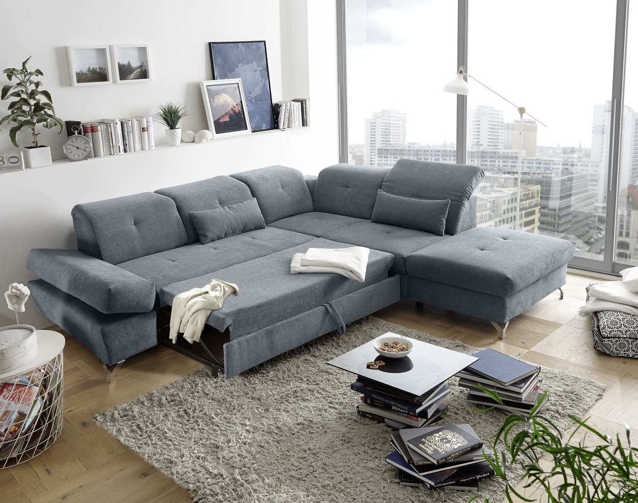 Sofaecke mit Schlaffunktion Melfi – Anthrazit - ED Exciting Design Sofaecke mit Schlaffunktion Melfi – Anthrazit - ED Exciting Design