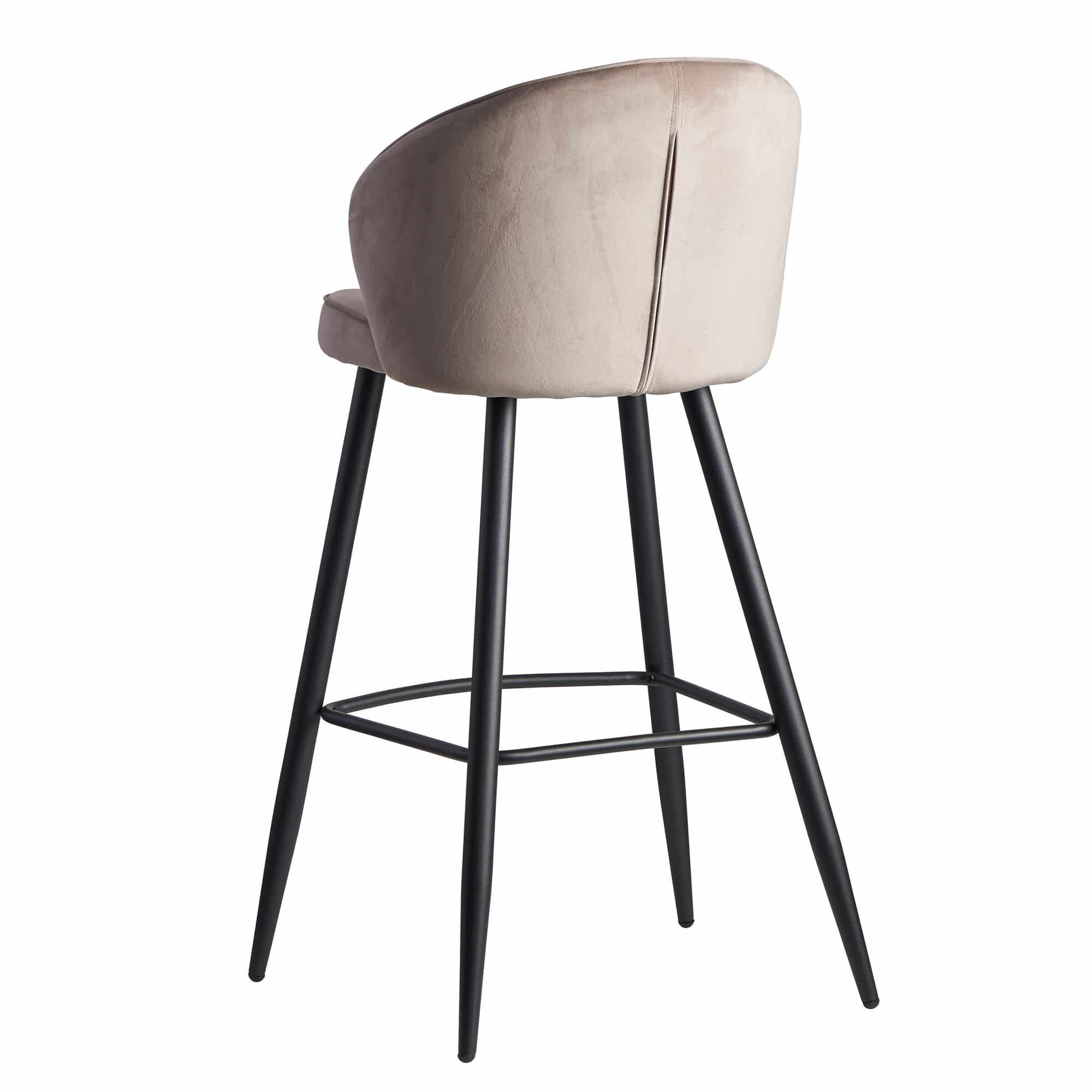57417-Wohnling-Barhocker-Samt-beige-WL6-291-WL6-291_5 Barhocker mit Bequemsitz und langlebiger Robustheit