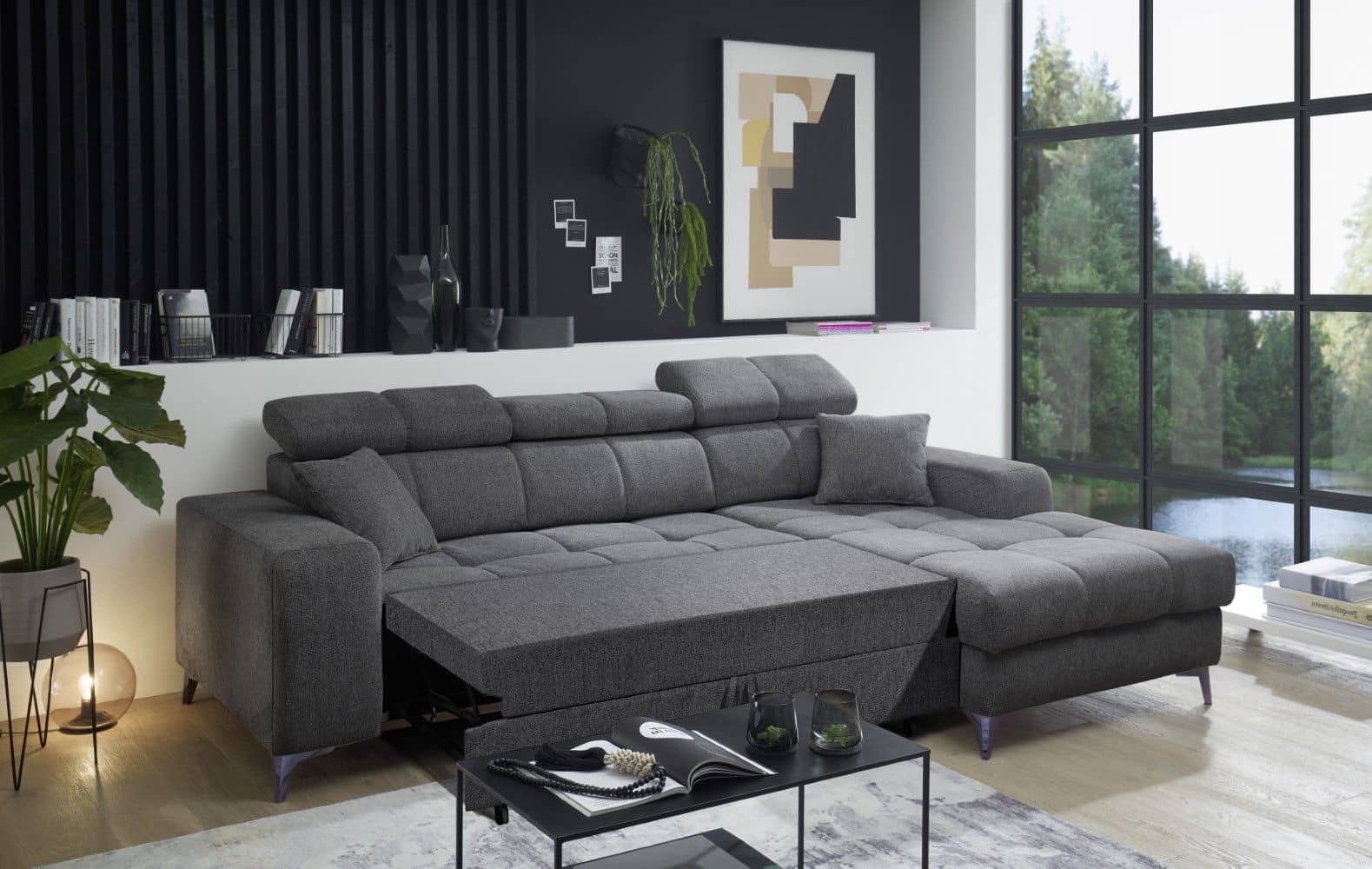 Sofa Sydney mit Schlaffunktion und Bettkasten von ED