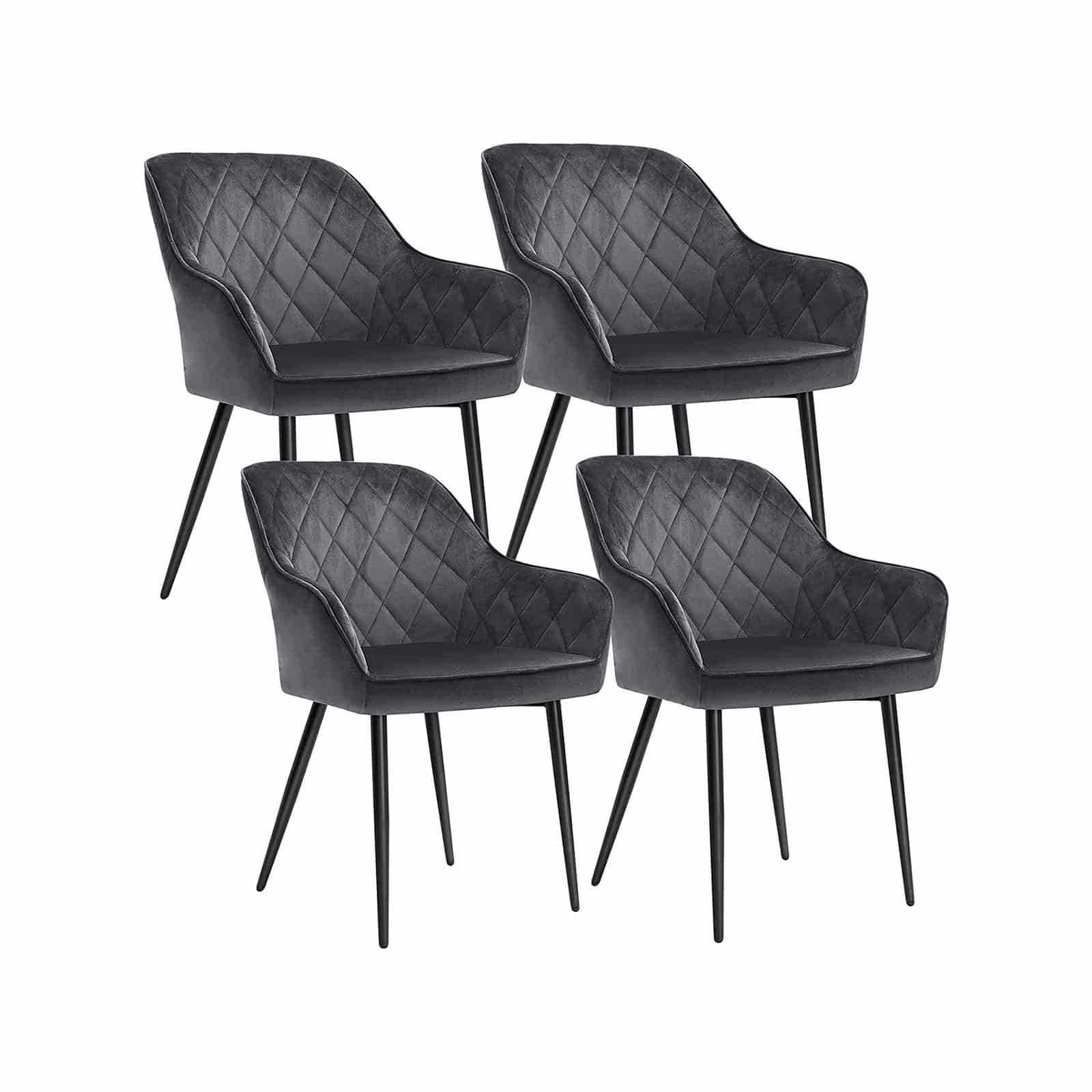 Polsterstühle 4er Set Grau