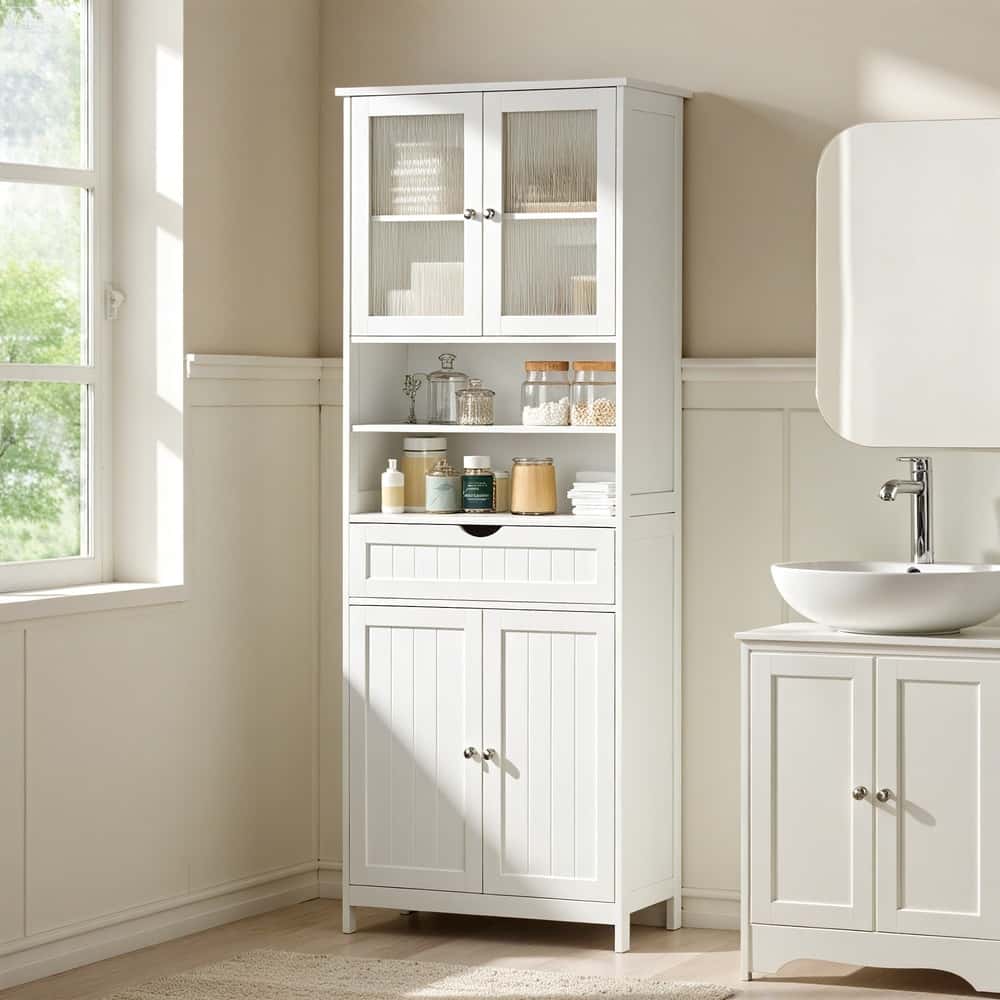 Badezimmerschrank mit verstellbaren Ablagen, Badschrank, Aufbewahrungsschrank Badezimmerschrank mit verstellbaren Ablagen, Badschrank, Aufbewahrungsschrank